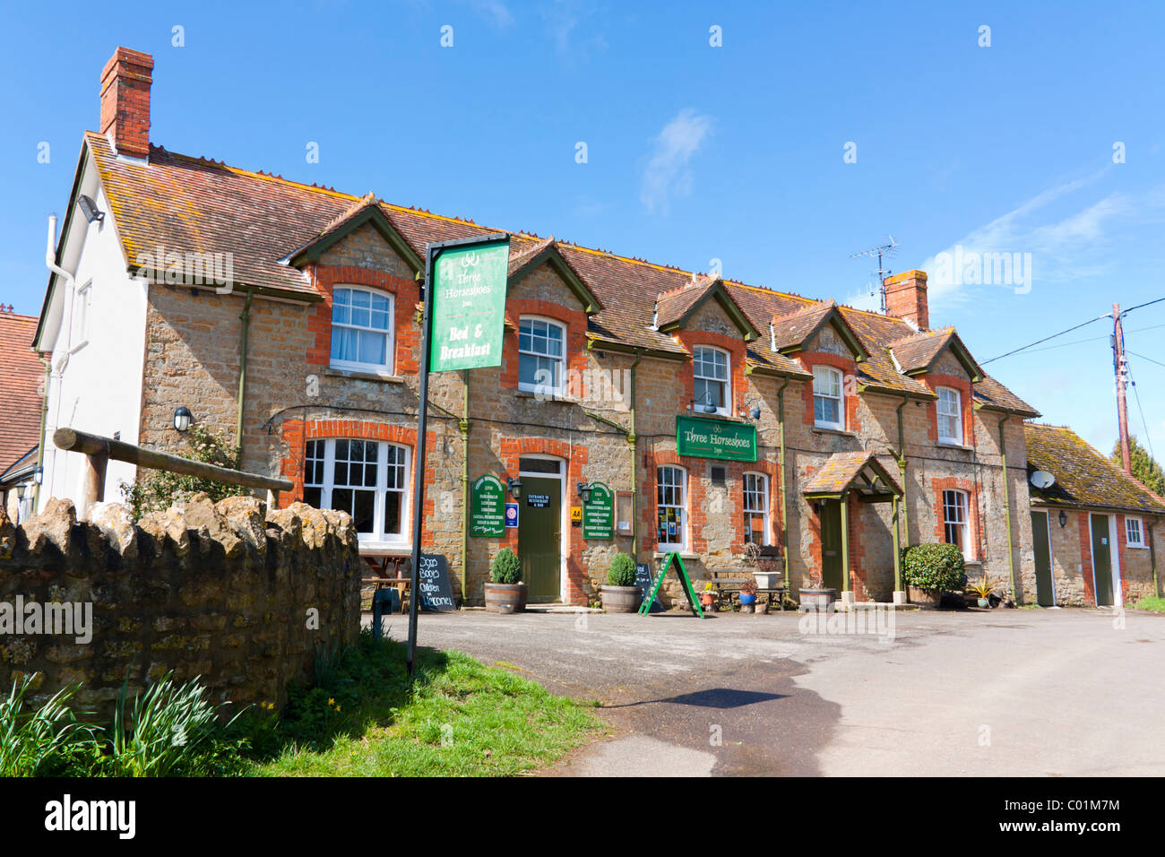 The Three Horseshoes Inn at Powerstock Dorset England UK Stock Photo
