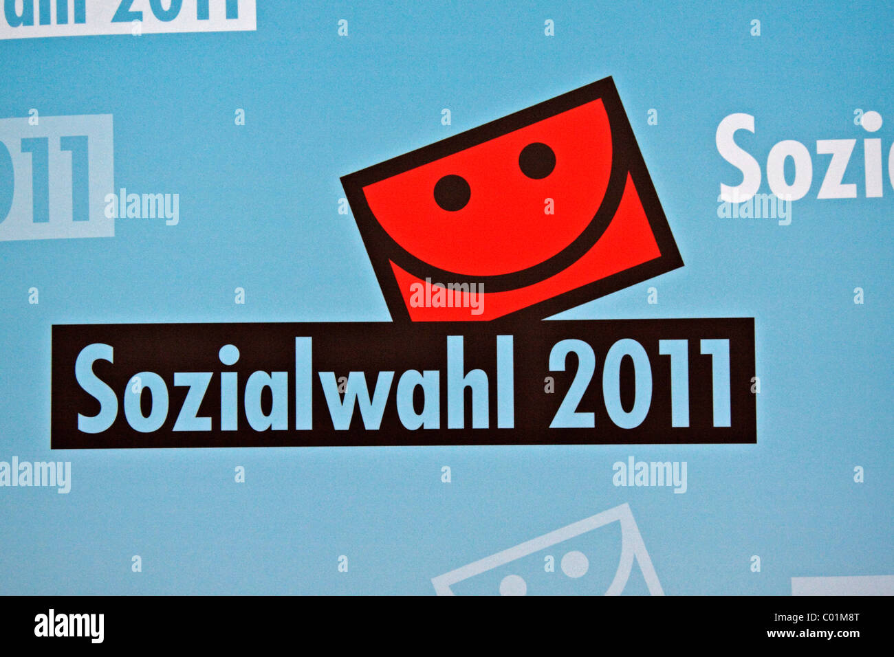 Logo and lettering 'Sozialwahl 2011', German for 'social election 2011' Stock Photo