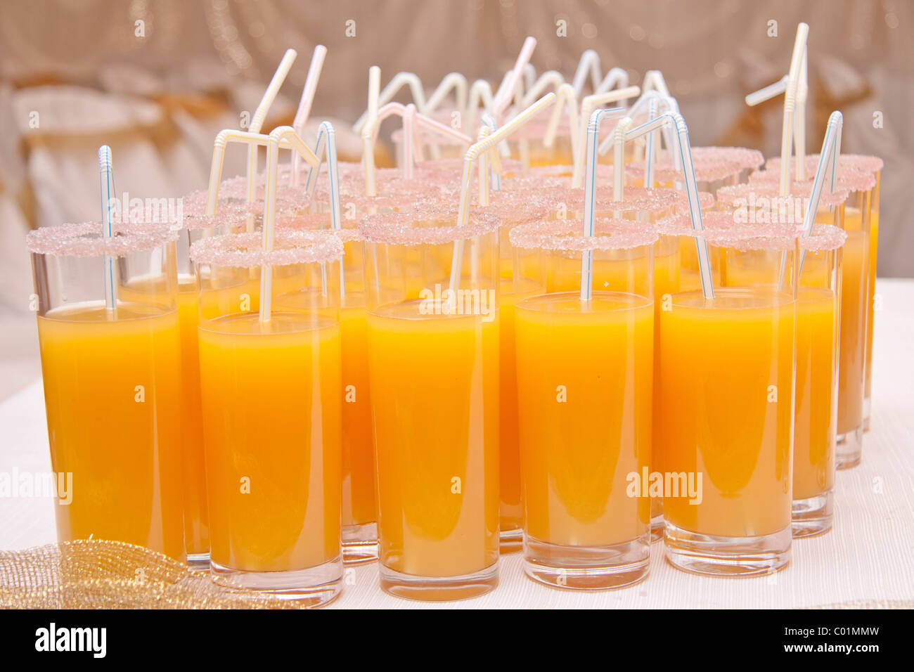 Orange cocktail drinks Stock Photo