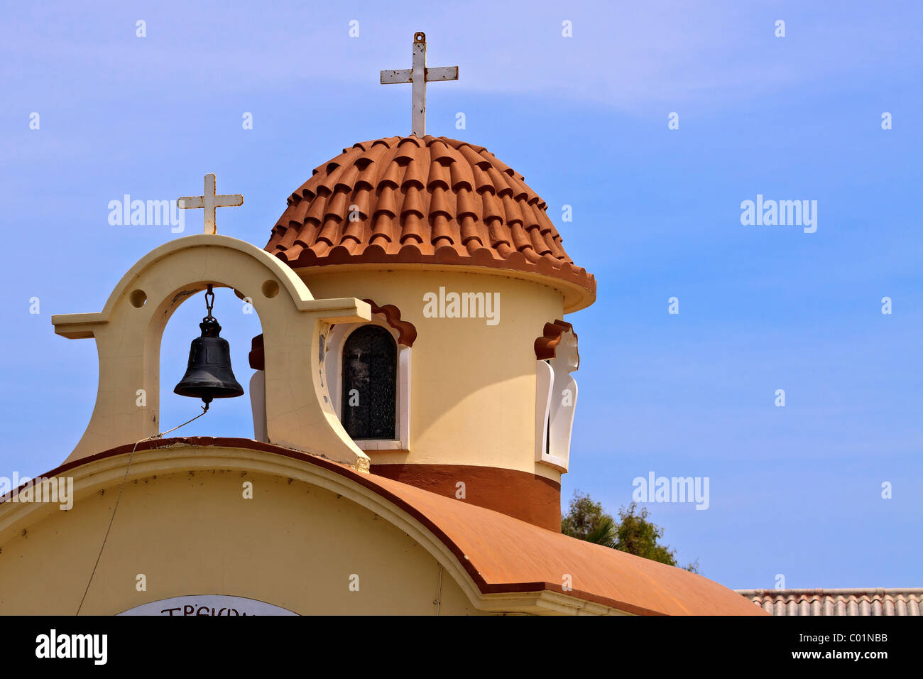 Greece Crete Plakias Church Stock Photo