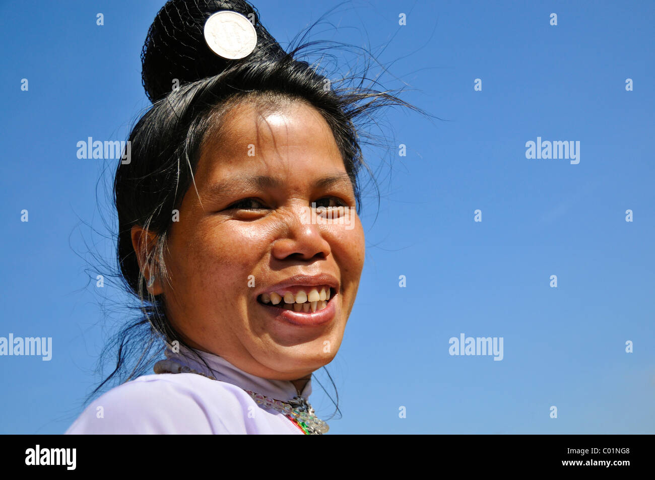 Woman, ethnic minority, Mai Chau Valley, Vietnam, Asia Stock Photo