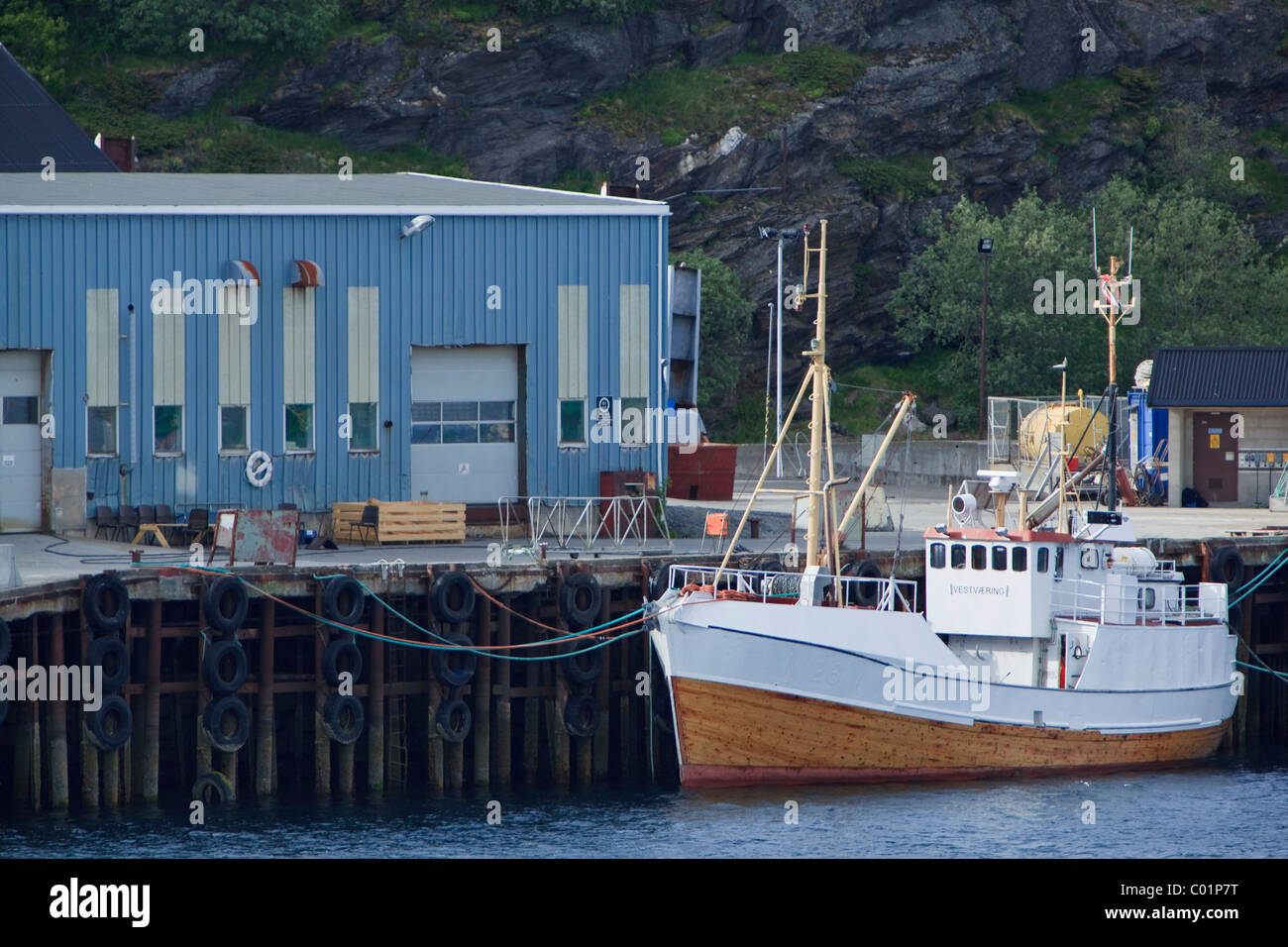 Fishing boat, Vestvaering, in the port of Bodo, Norway, Scandinavia, Europe Stock Photo