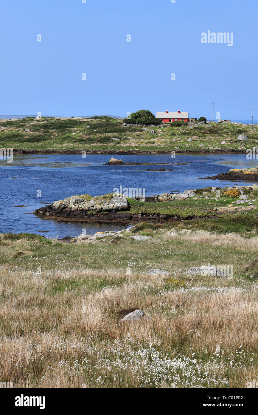 Lake and country house near Cleggan, Connemara, County Galway, Republic