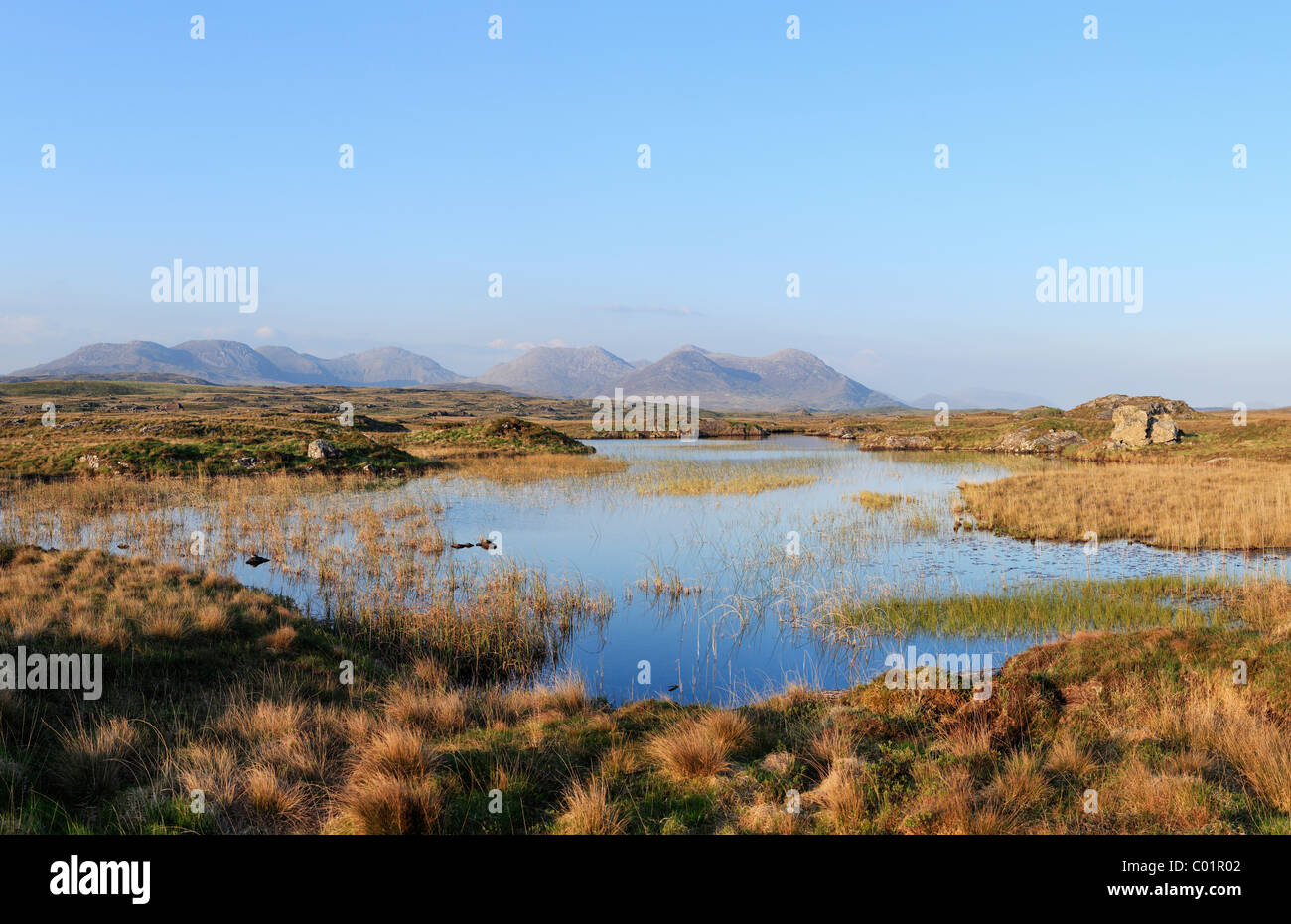 The Twelve Pins, Twelve Bens mountain range, Connemara, County Galway, Republic of Ireland, Europe Stock Photo