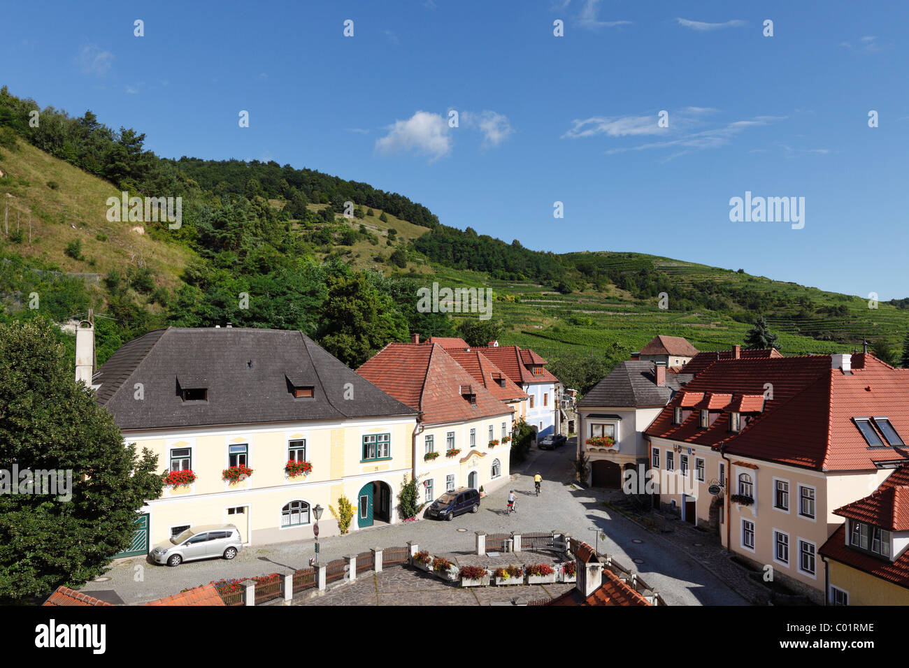 Sankt Michael village, municipality of Weissenkirchen, Wachau valley, Waldviertel region, Lower Austria, Austria, Europe Stock Photo