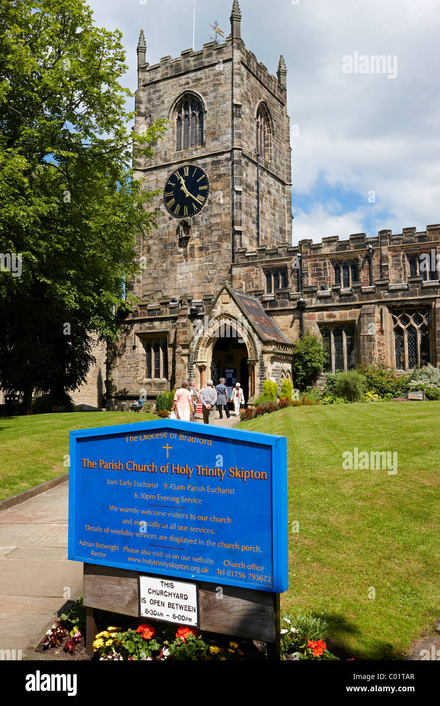 Skipton, Holy Trinity Church in the centre of the market town. North Yorkshire UK Stock Photo