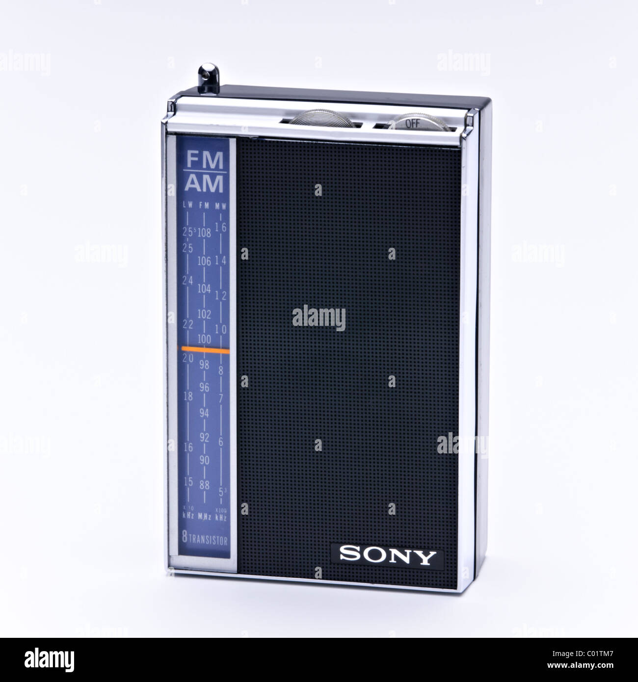 1964 very small portable Sony Radio TFM-825DL Stock Photo