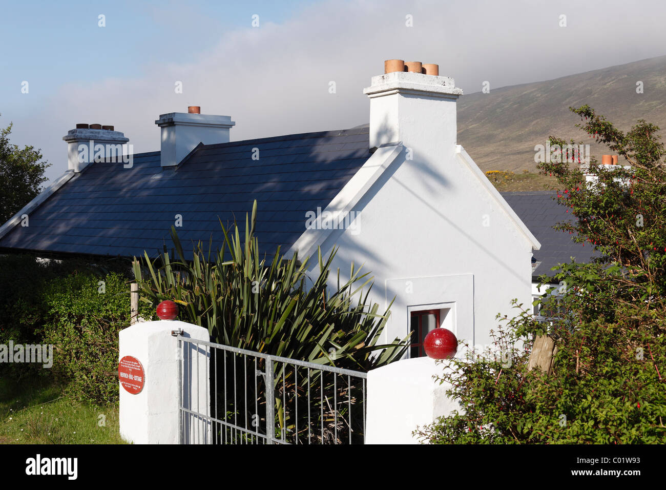 Heinrich Boell Cottage, Doogort, Achill Island, County Mayo, Connacht province, Republic of Ireland, Europe Stock Photo