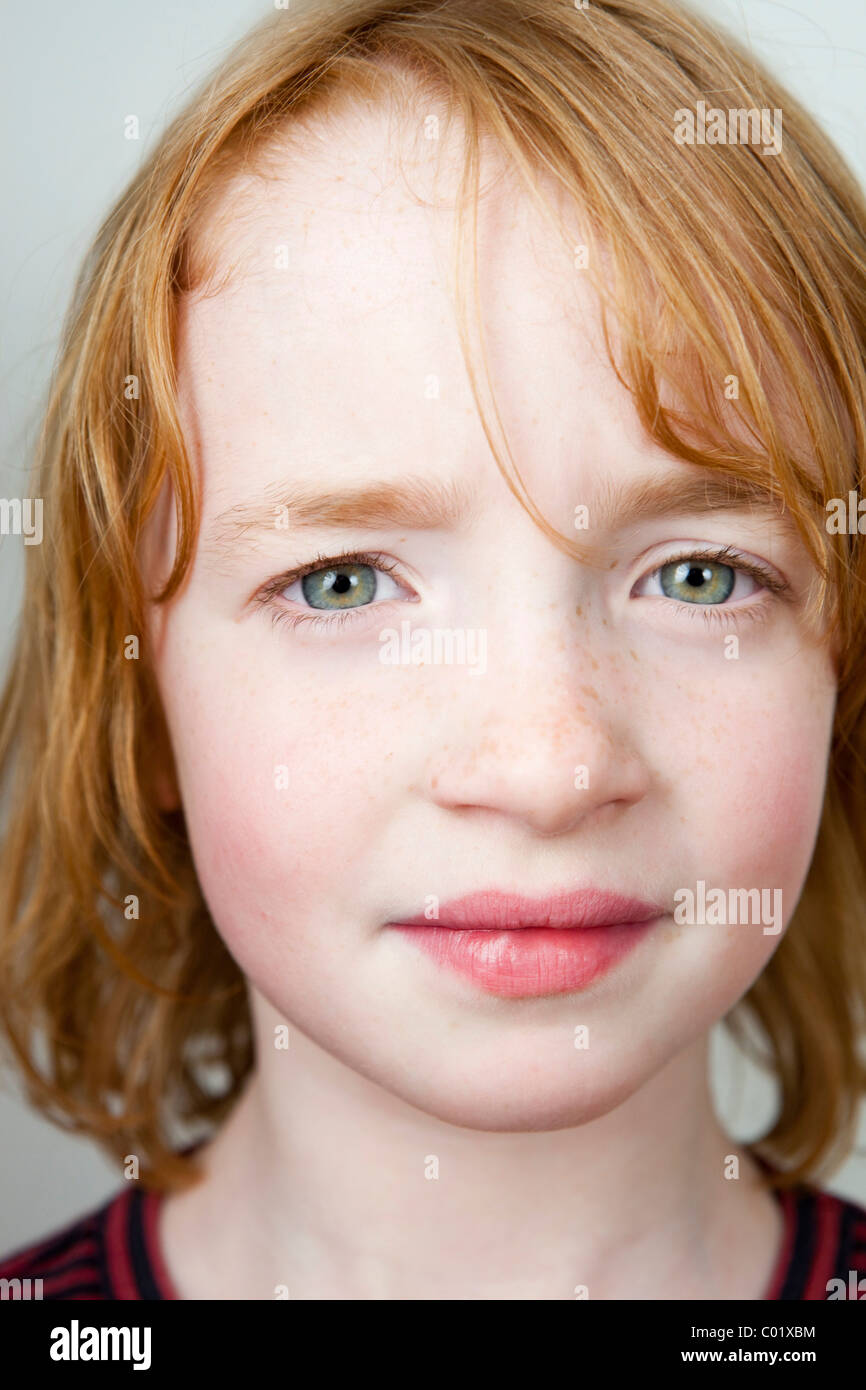 Portrait of a girl with red hair Stock Photo - Alamy