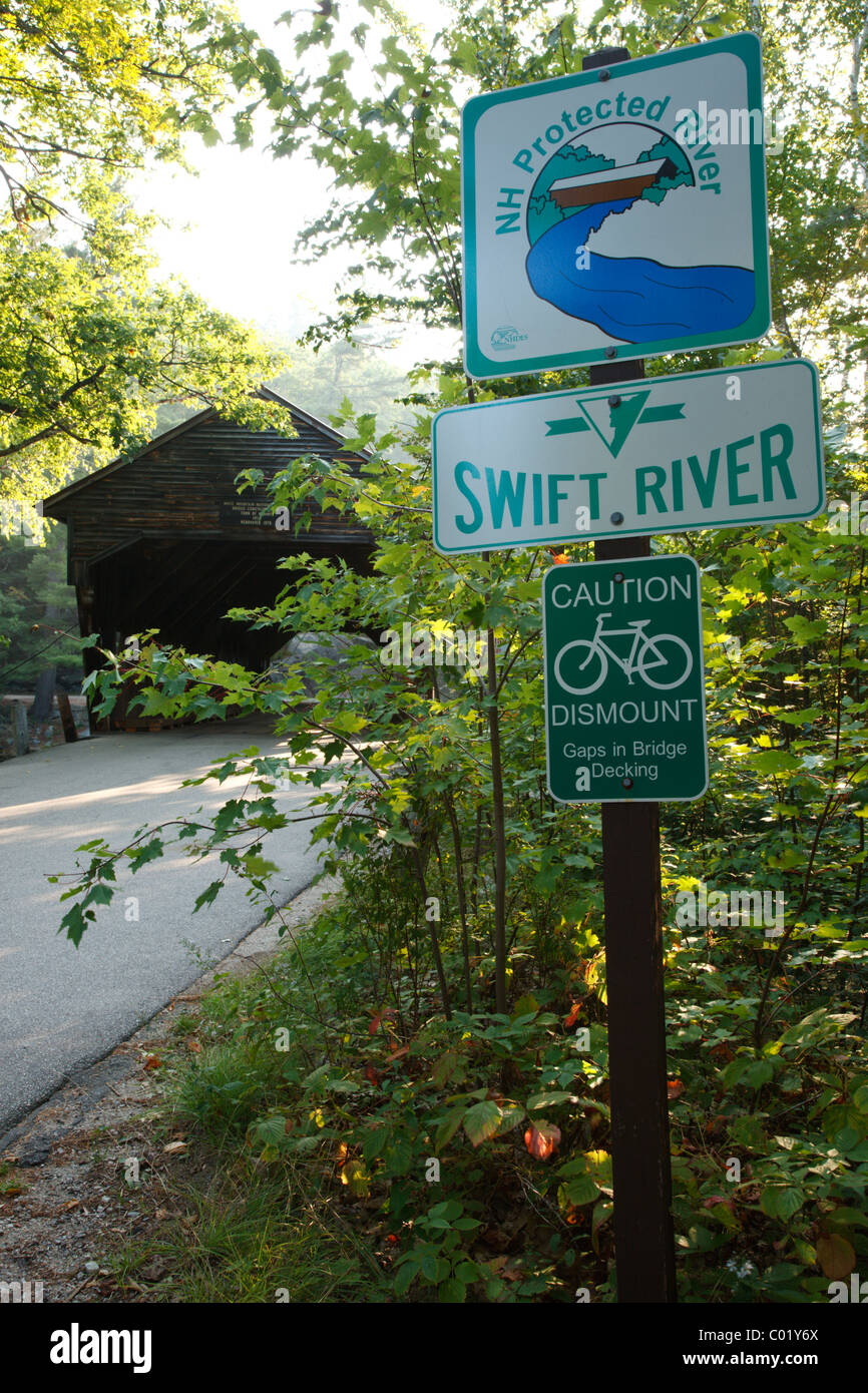 Albany Covered Bridge which crosses the Swift River in Albany, New