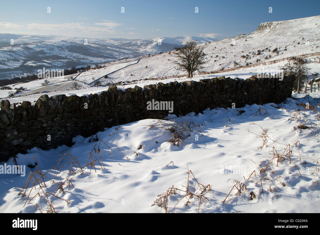 View in the Brecon Beacons National Park. Stock Photo