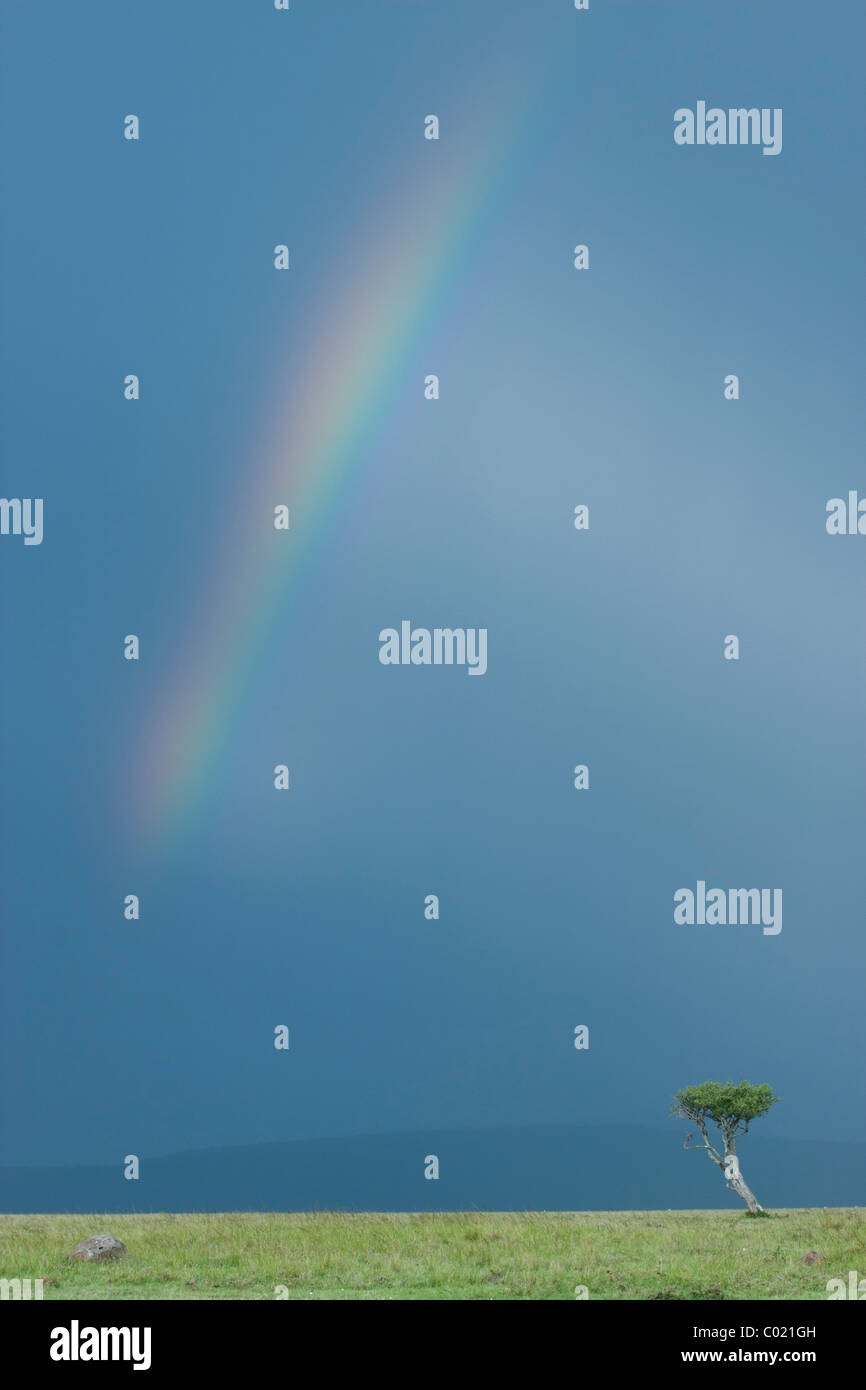 stormy sky with rainbow Stock Photo - Alamy