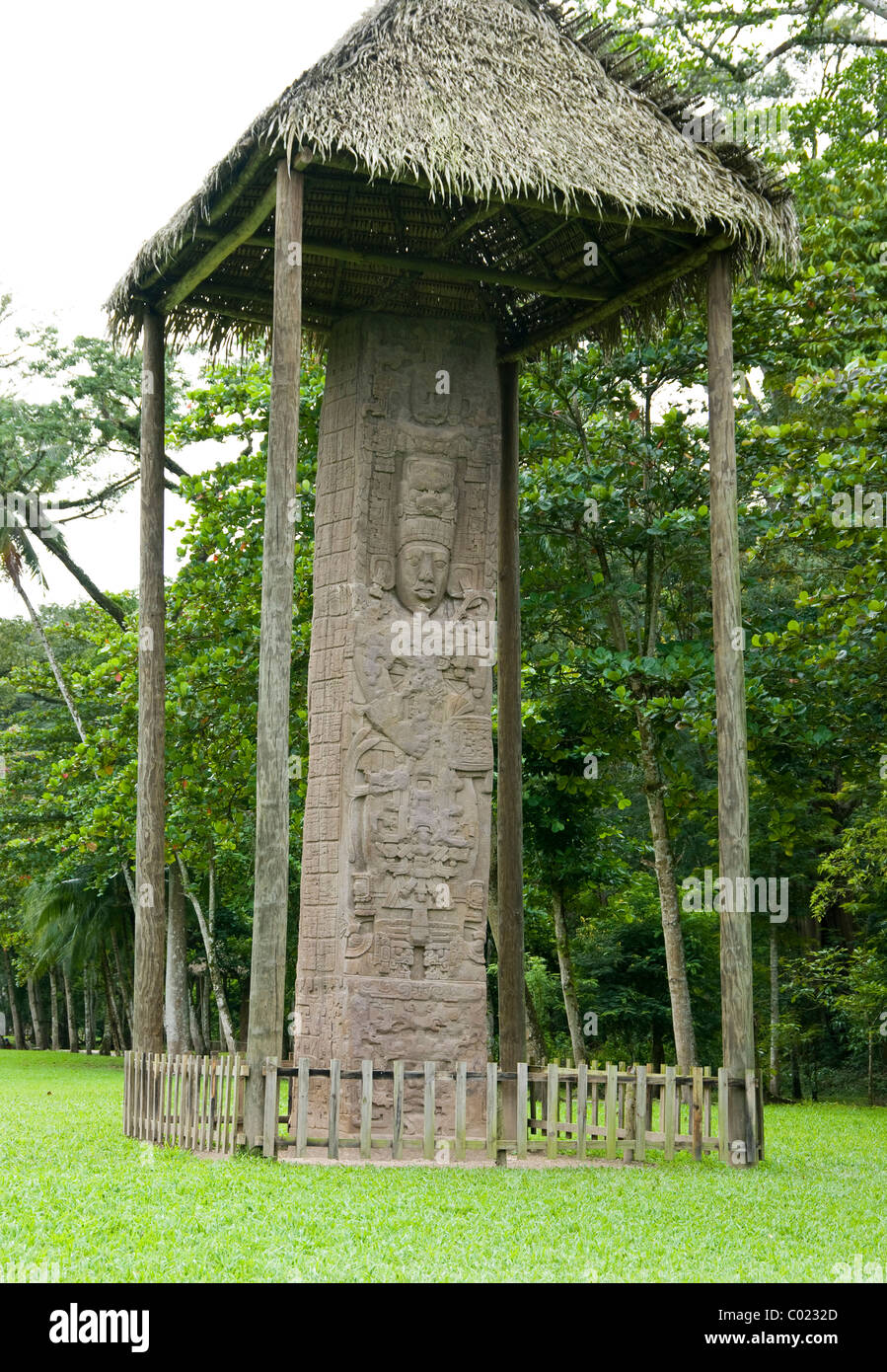 Quiriguá Archaeological Estela Stock Photo Alamy