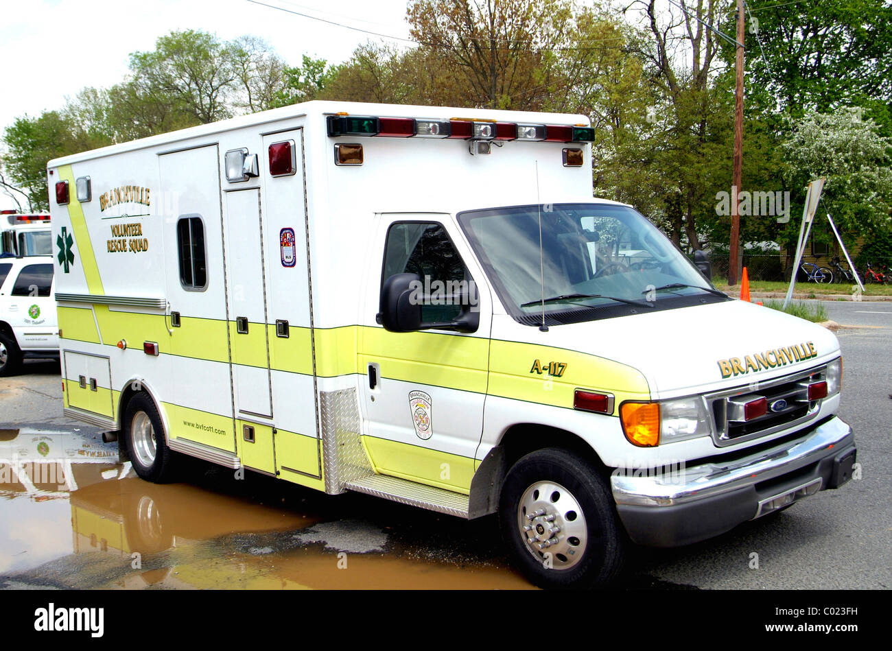 Branchville Vol Fire Dept ambulance Stock Photo Alamy