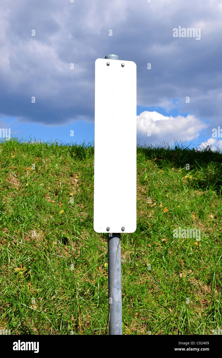 Blank white sign black hi-res stock photography and images - Alamy