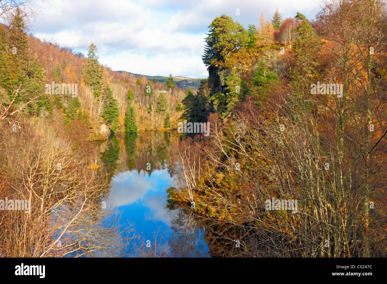 River Beauly between Kilmorack and Aigas viewed north Stock Photo