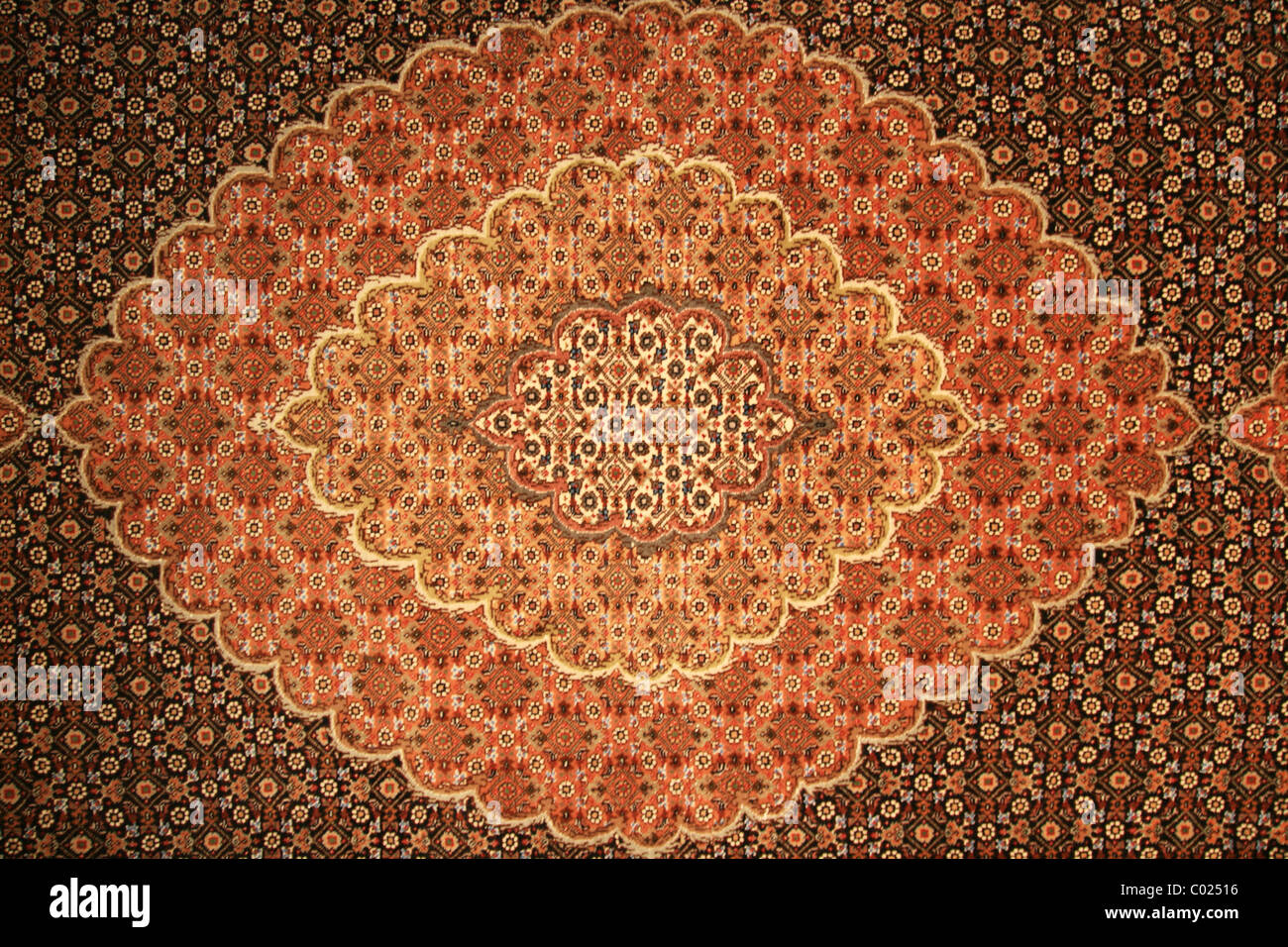 brown and red persian carpet background texture Stock Photo