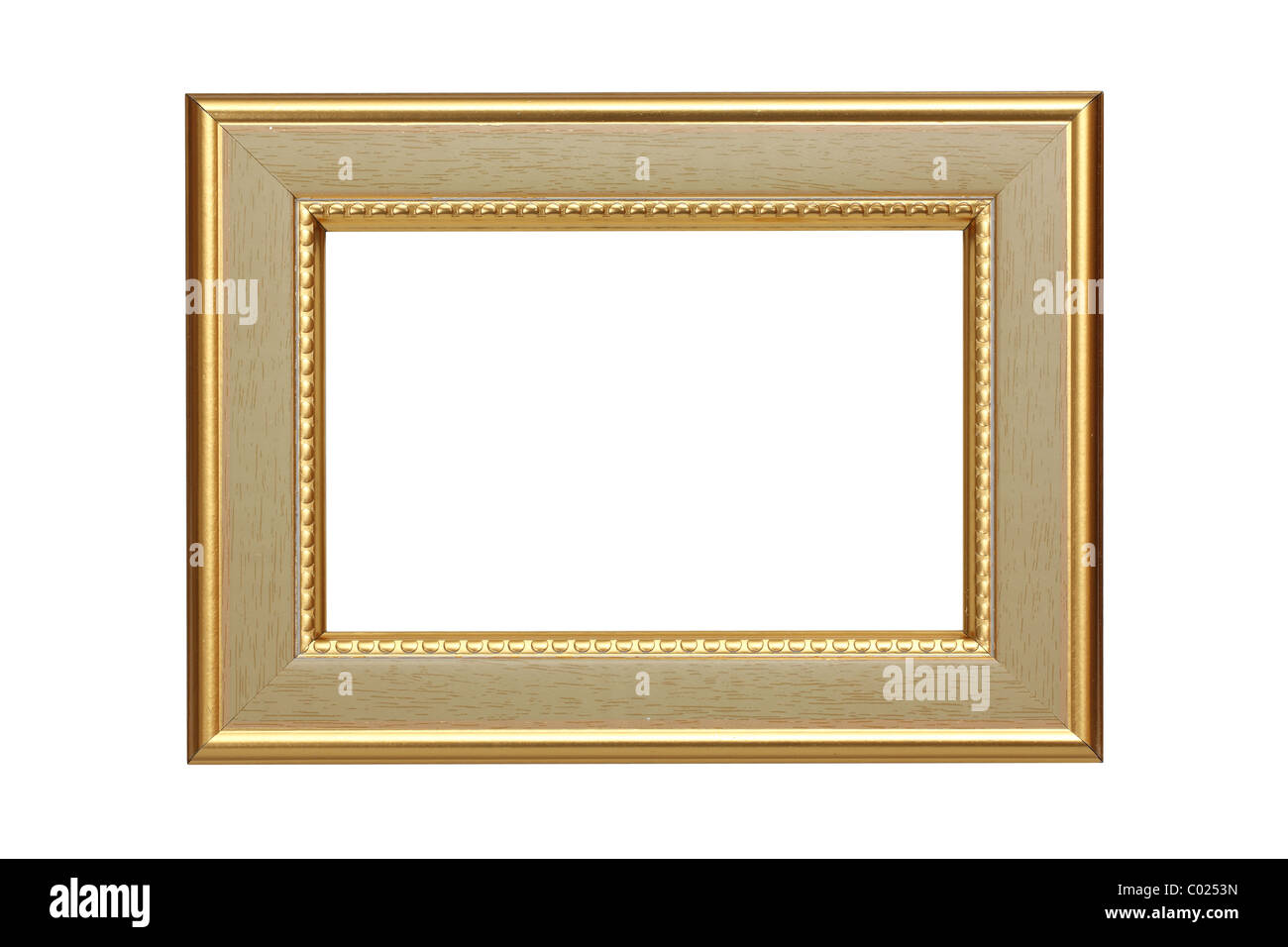 Gold picture frame isolated on white background Stock Photo - Alamy