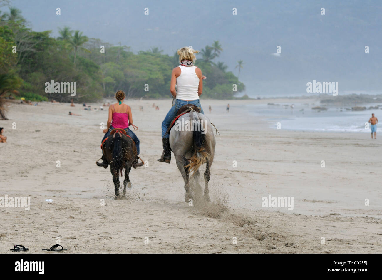 Santa teresa beach costa rica horse hires stock photography and images