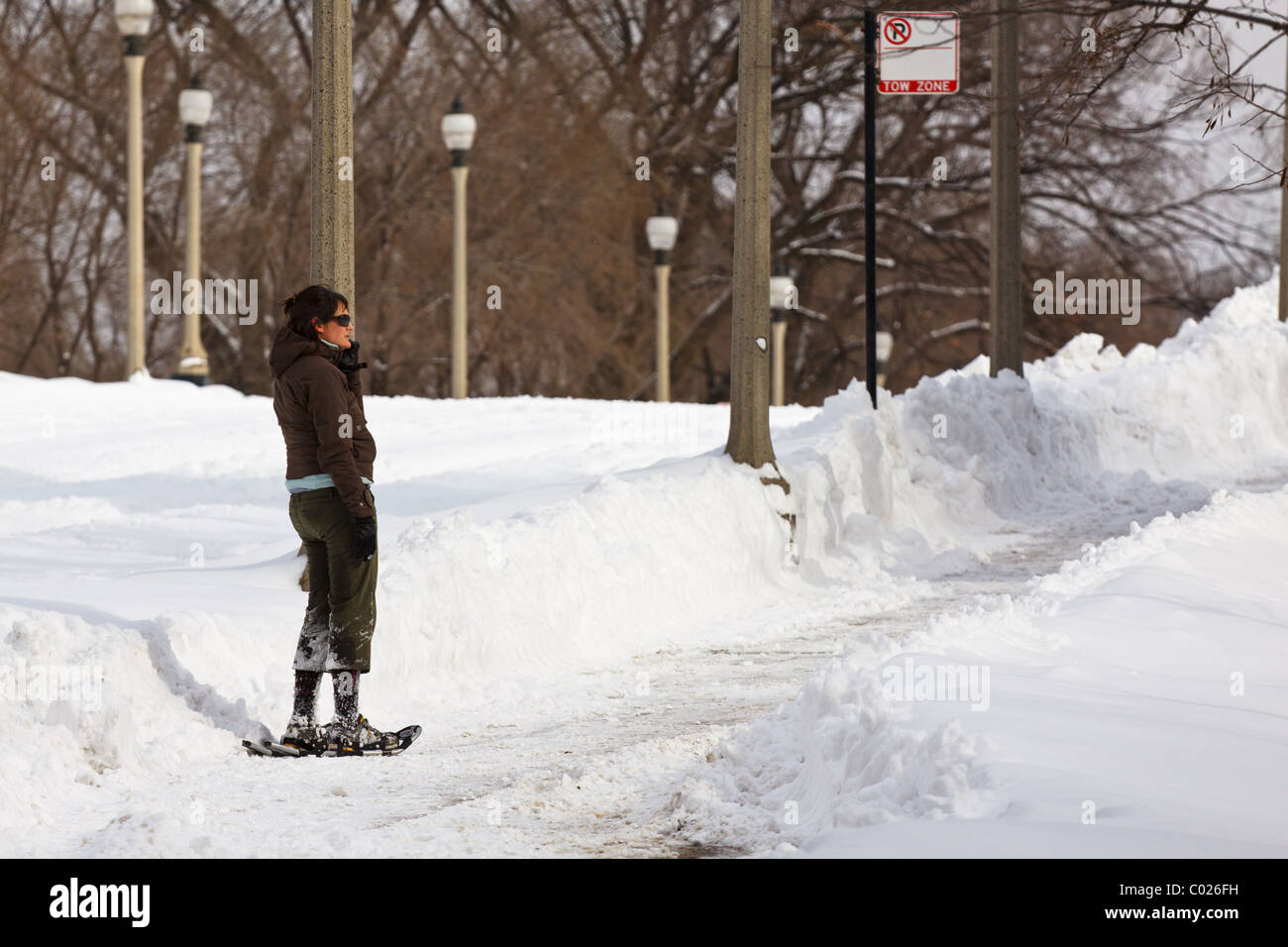 Sidewalk covered with snow hires stock photography and images Alamy