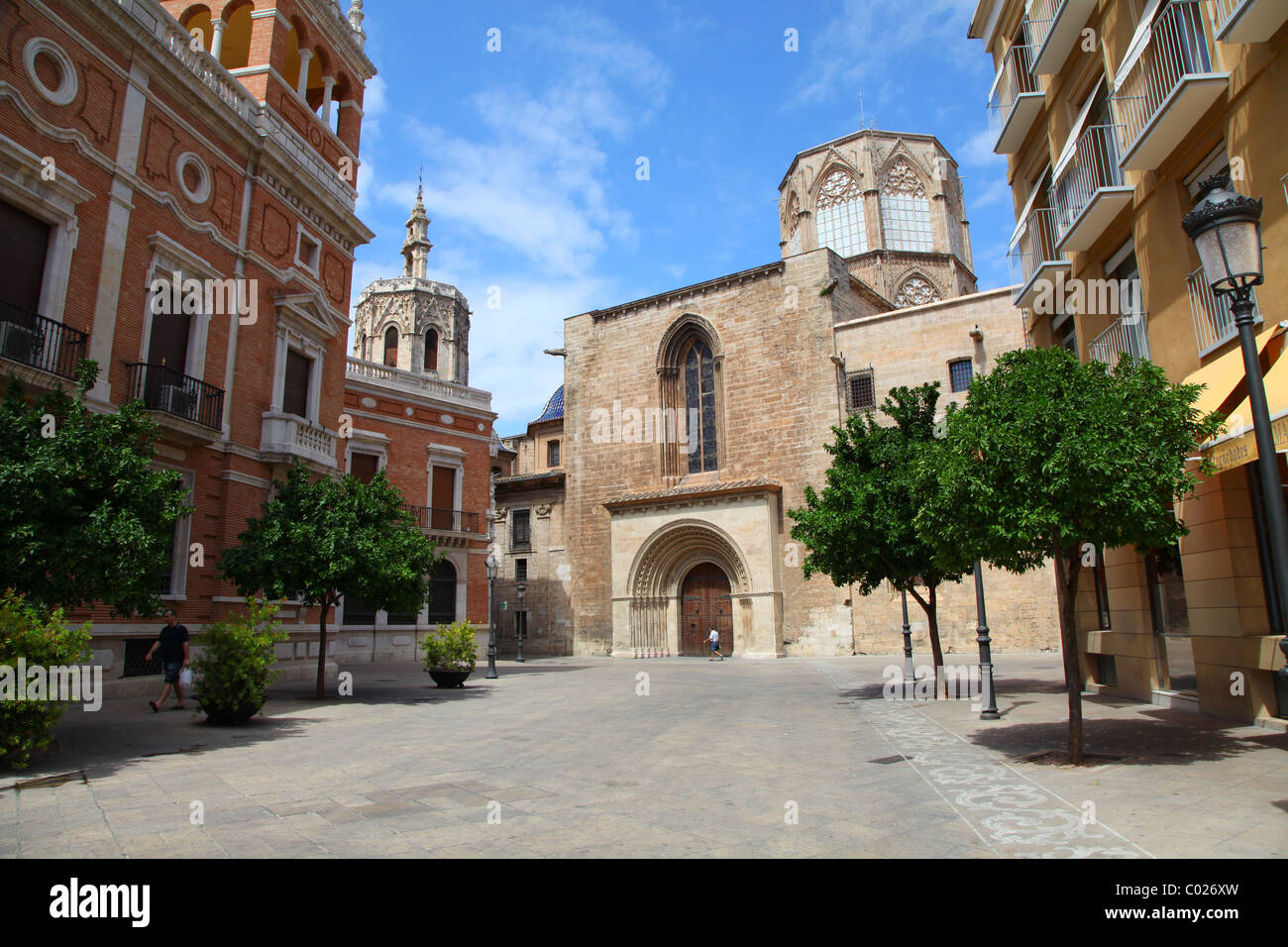 Valencia Cathedral Metropolitan Cathedral-Basilica of the Assumption of Our Lady of Valencia Stock Photo