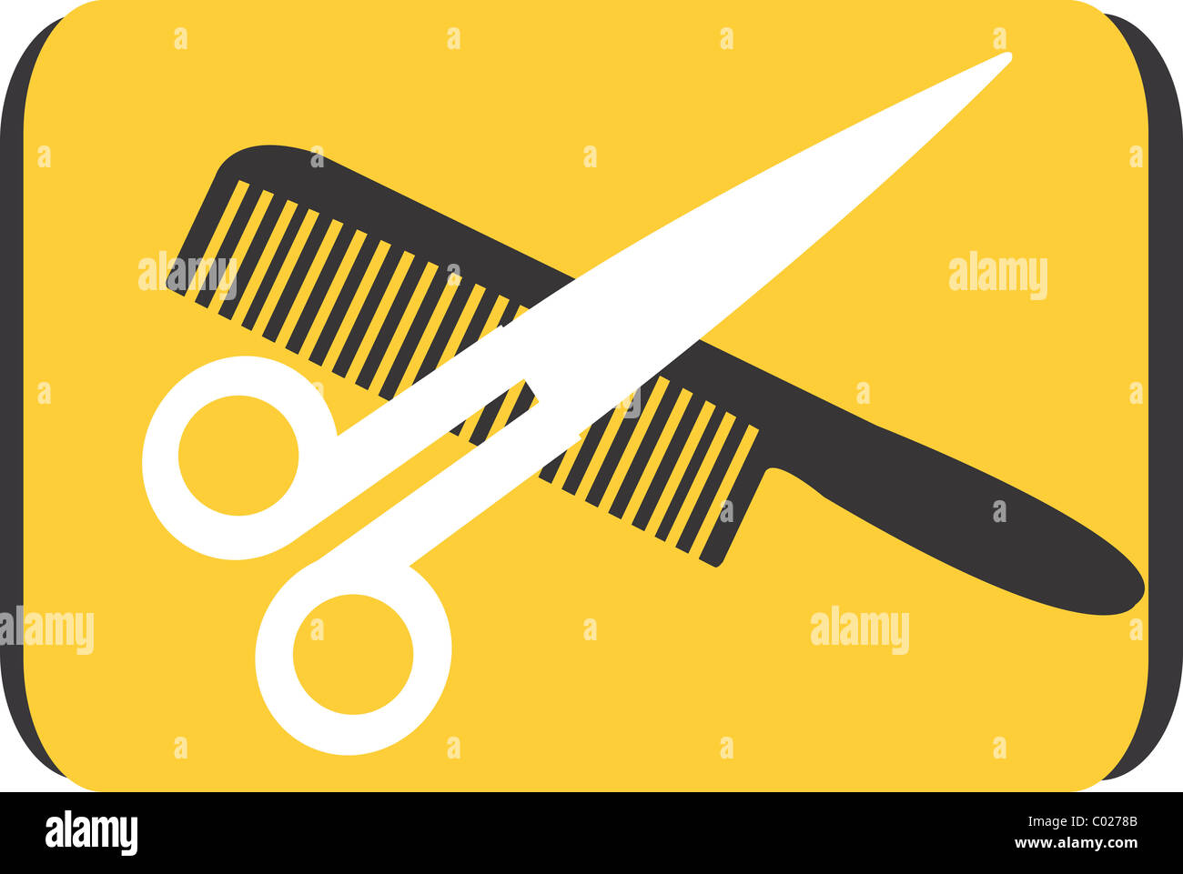 Scissors and comb Stock Photo Alamy