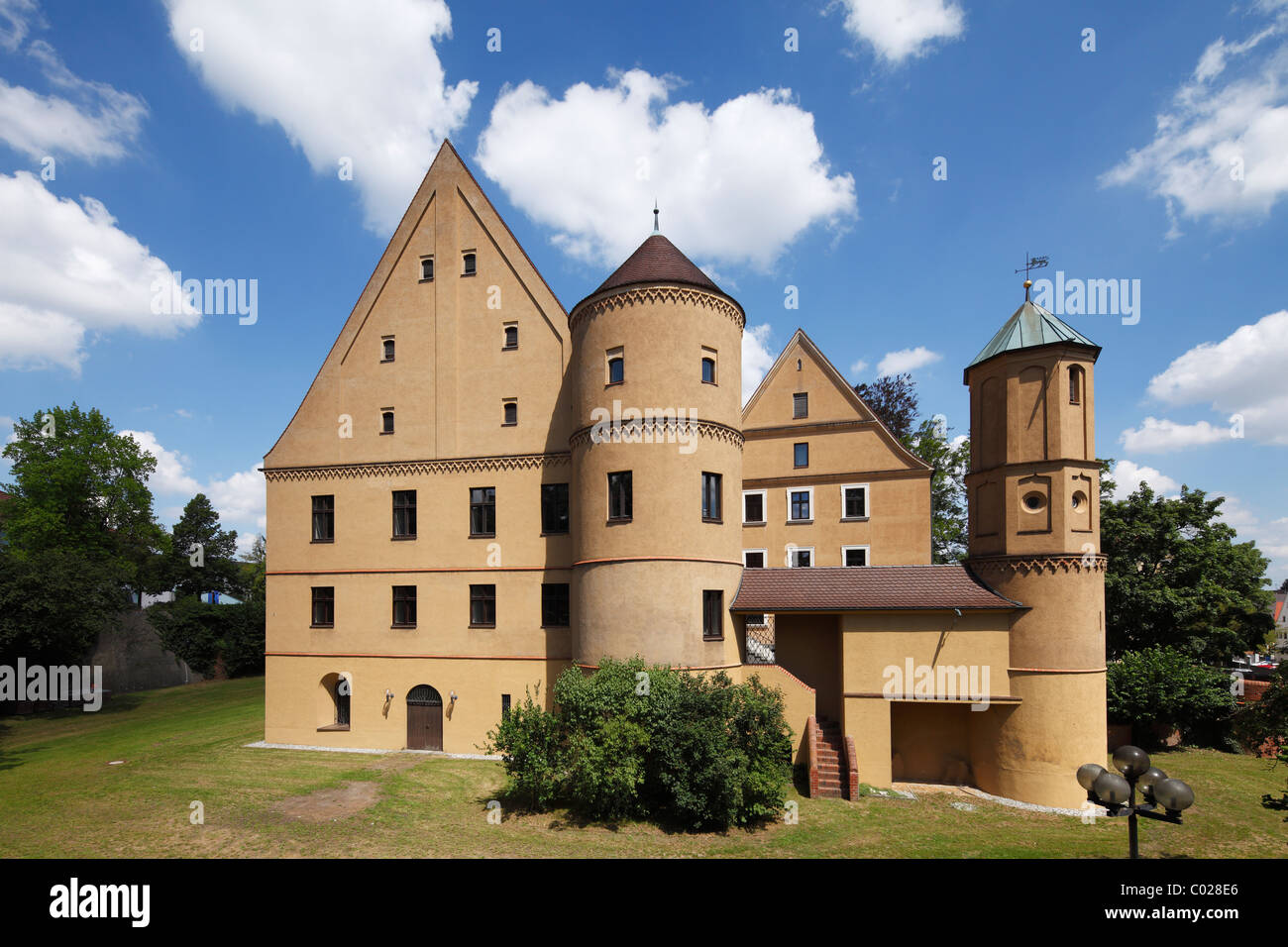 Town hall in Schloss Wertingen castle, Donauried region, Germany, Swabia, Bavaria, Germany, Europe Stock Photo