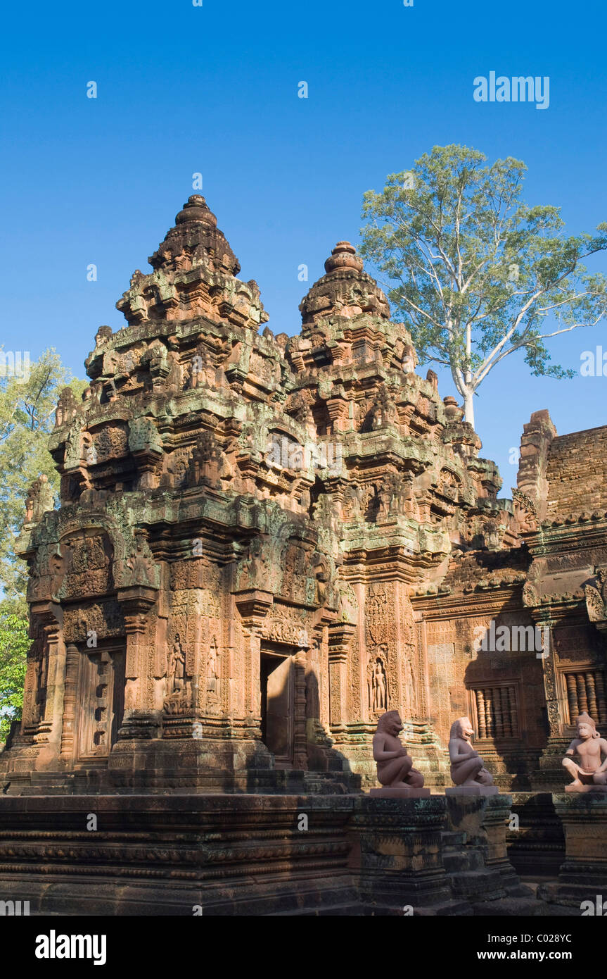 Banteay Srei temple, Banteay Srey, Siem Reap, Cambodia, Indochina, Southeast Asia Stock Photo