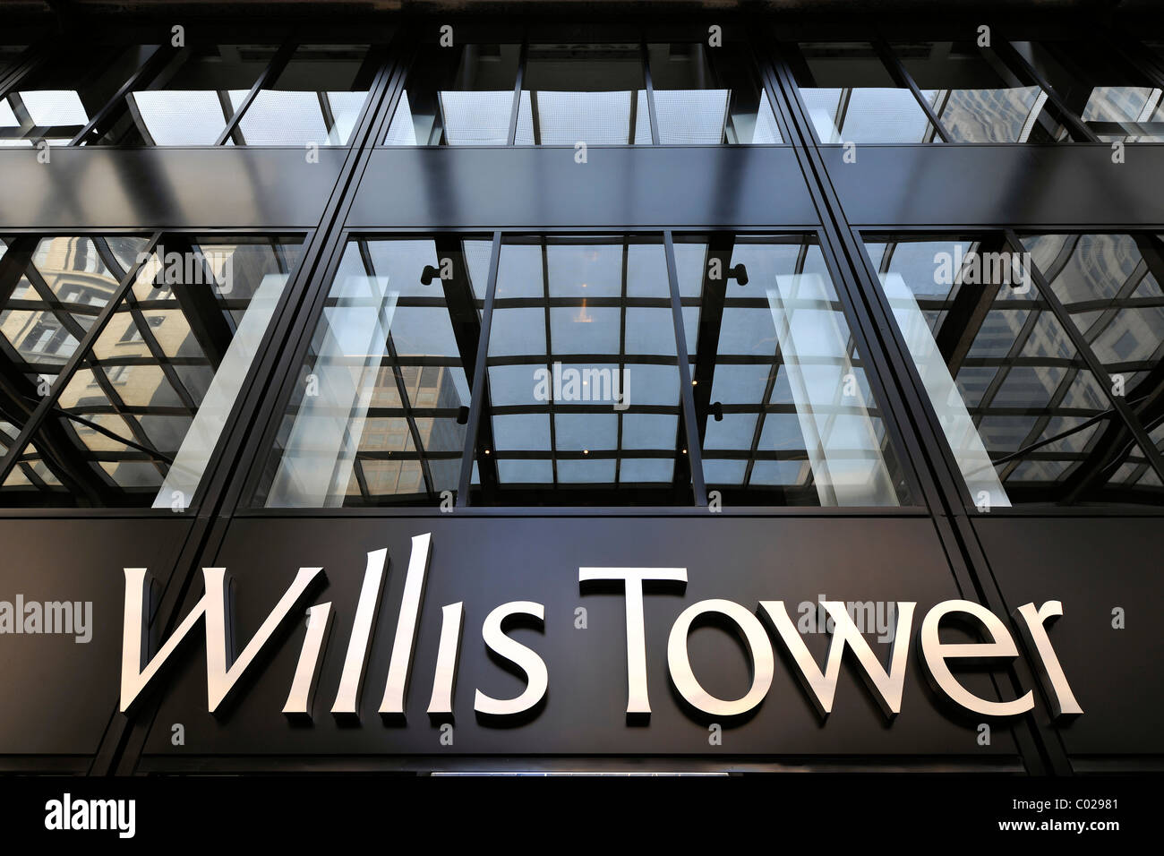 Entrance area of the Willis Tower, formerly named Sears Tower and
