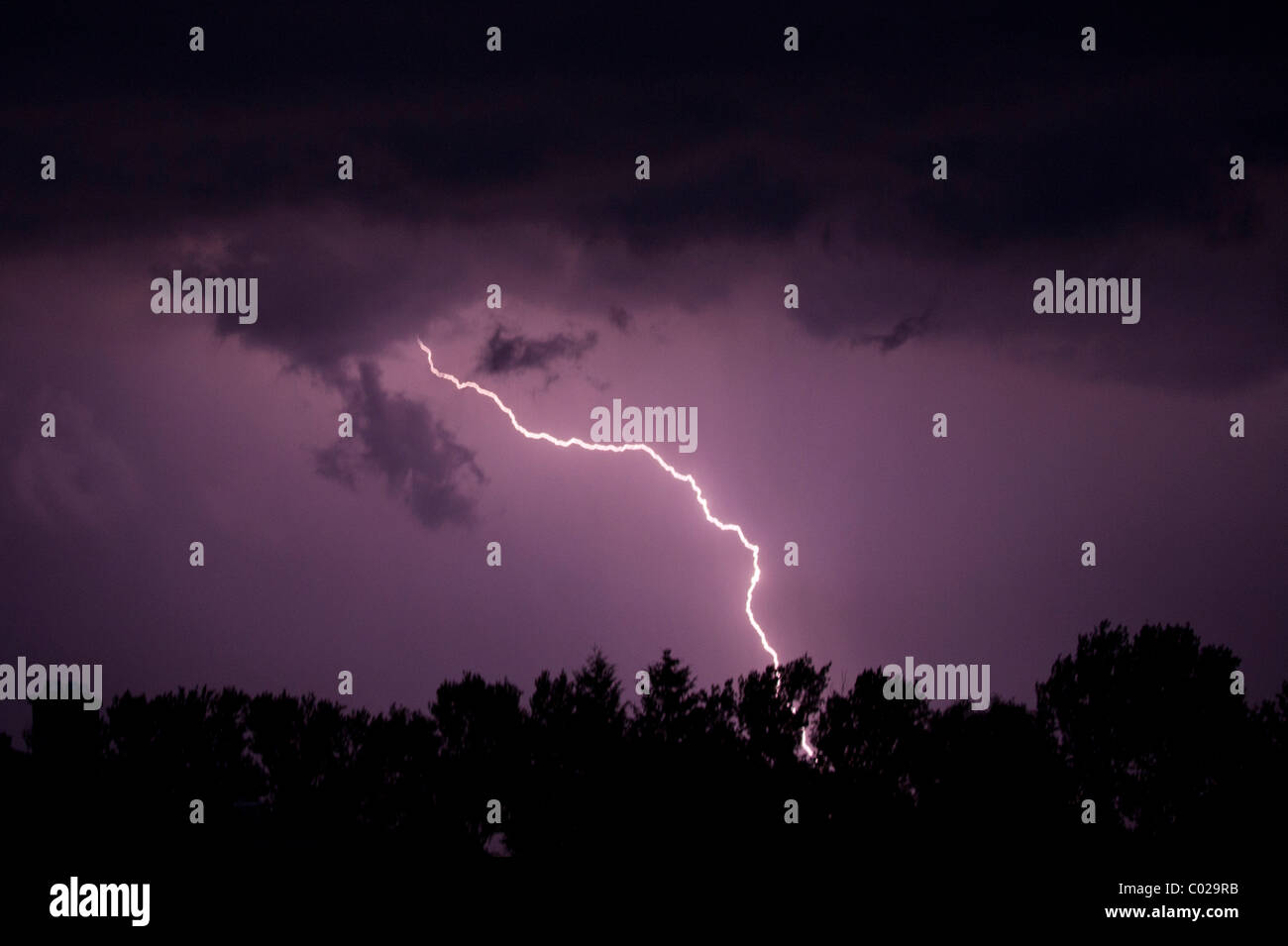 Thunderstorm, bolt Stock Photo