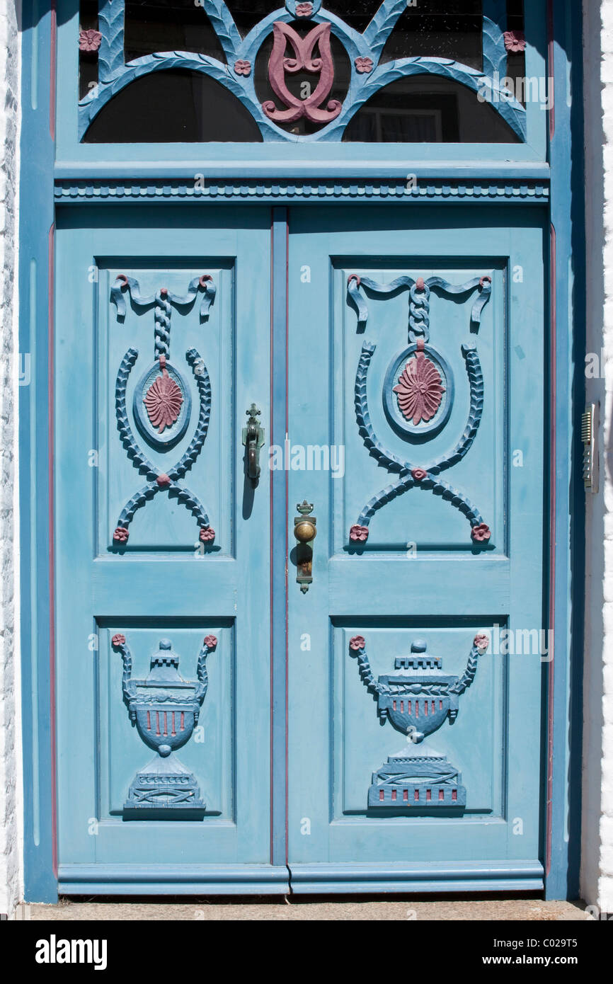 Old door, Husum, North Friesland, Schleswig-Holstein, Germany, Europe Stock Photo
