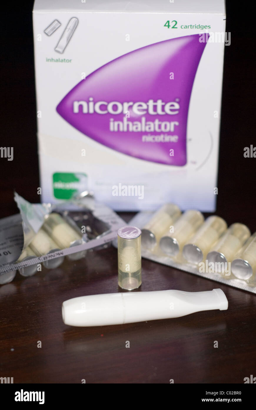 One Box of Nicorette Inhalator and Cartridges Stock Photo - Alamy