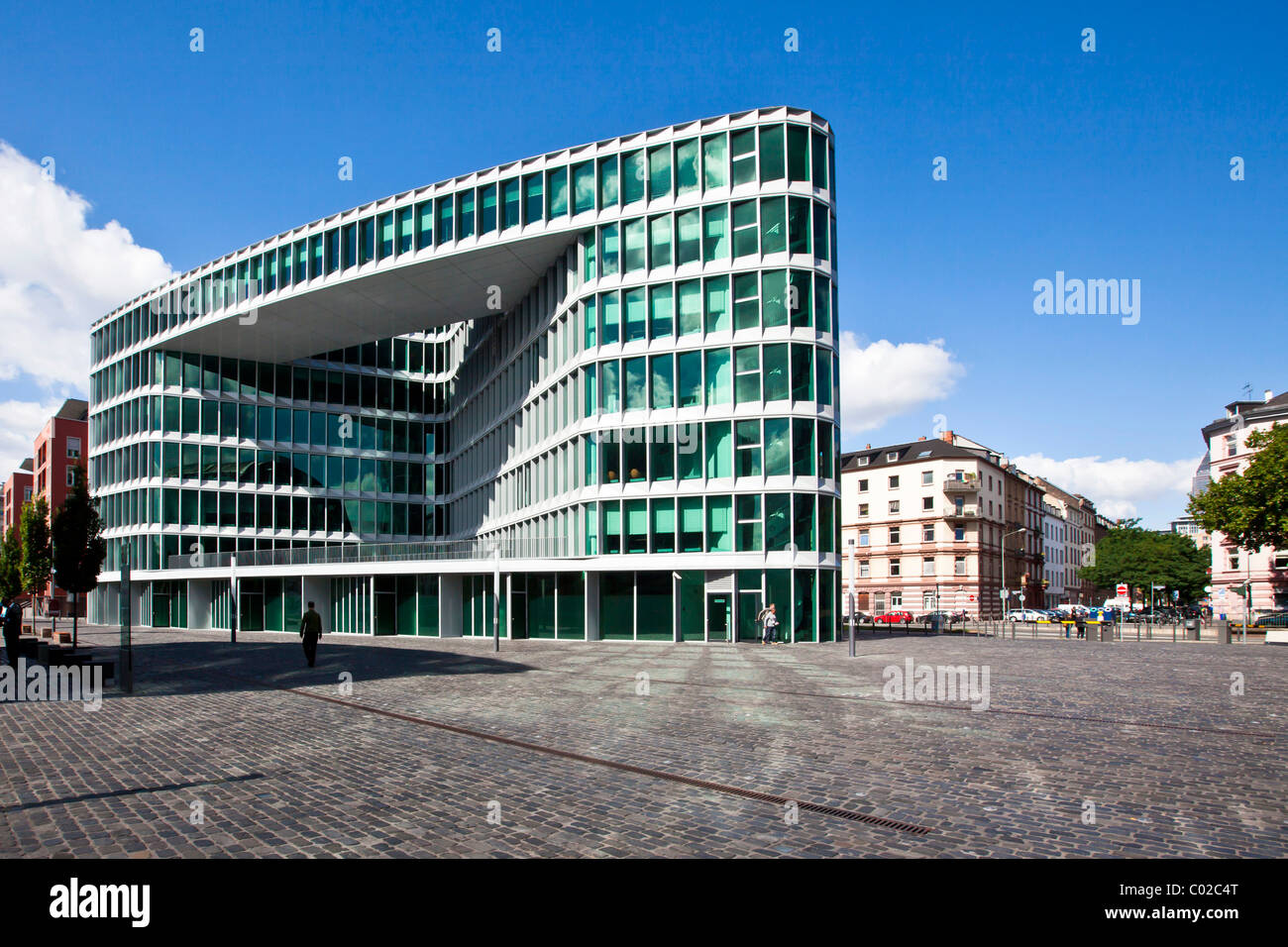 Office buildings beside Westhafen Tower, designed by the architects Schneider + Schumacher and OFB Project Development GmbH, Stock Photo