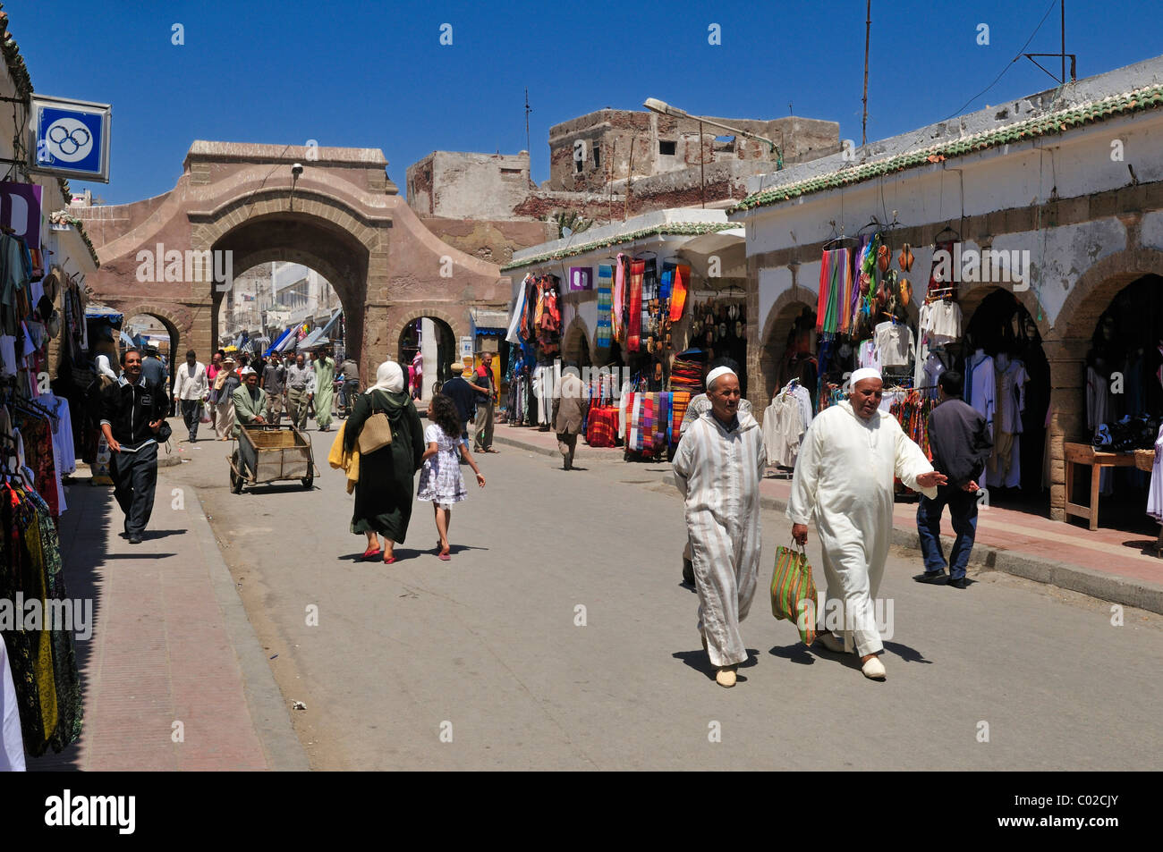 Souk in the historic town of Essaouira, Unesco World Heritage Site, Morocco, North Africa Stock Photo