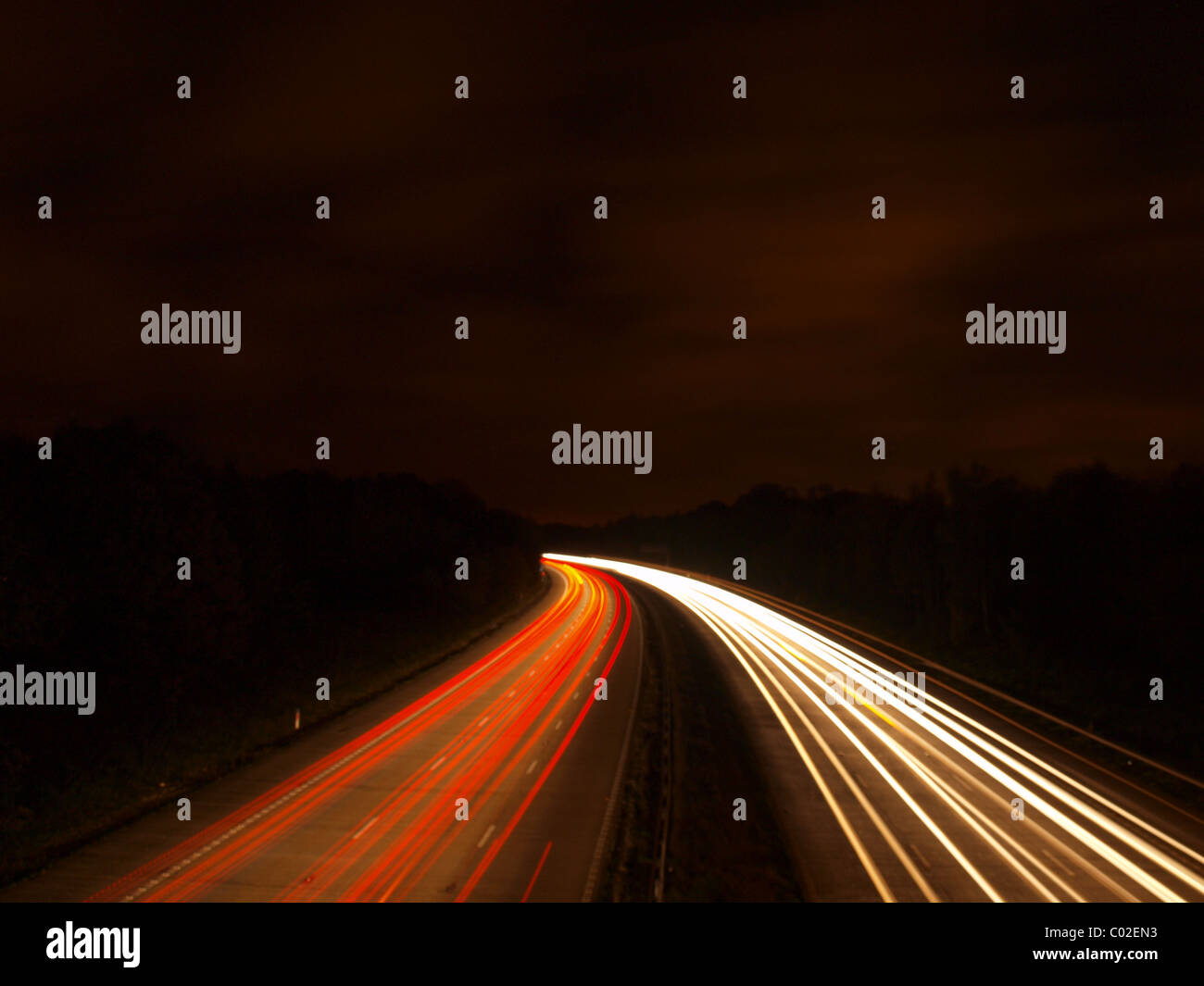 Motorway Lights Stock Photo Alamy