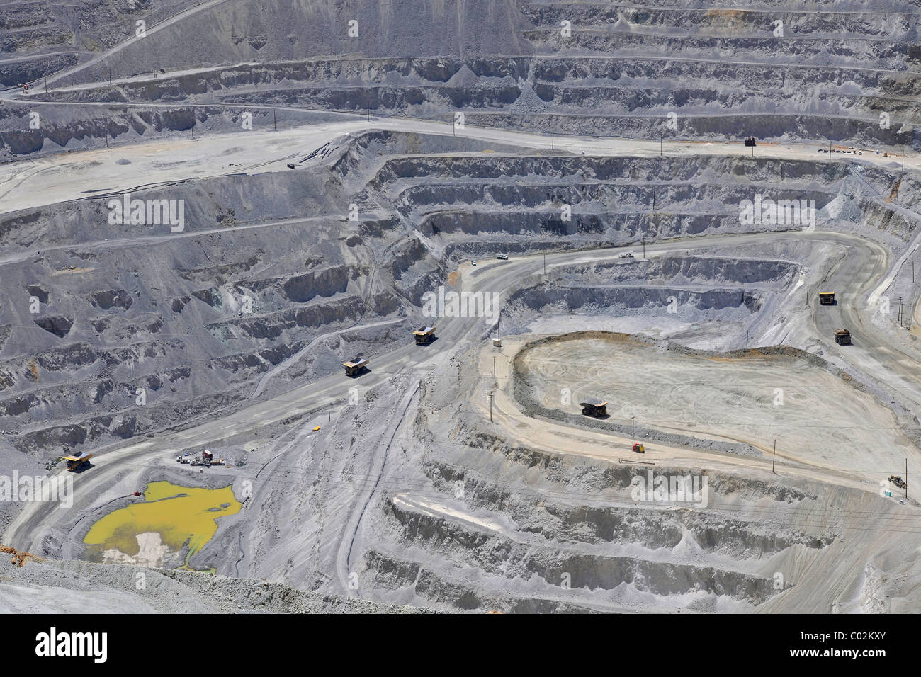 Bingham Canyon Mine or Kennecott Copper Mine, largest man-made open pit on earth, Oquirrh Mountains, Salt Lake City, Utah, USA Stock Photo