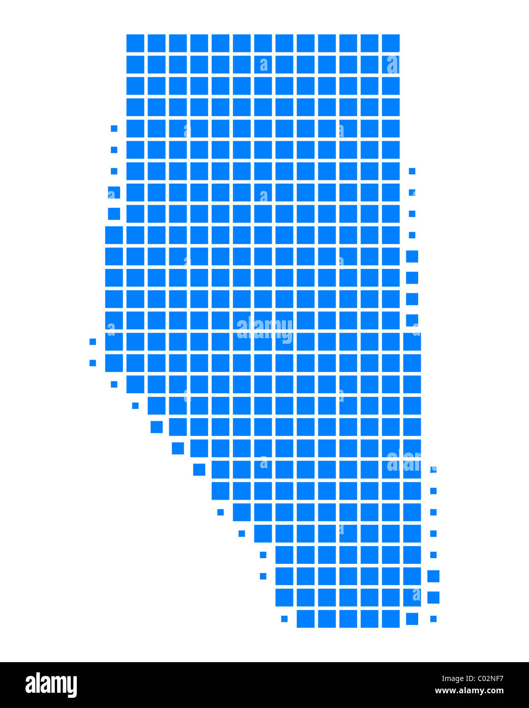 Map of Alberta Stock Photo