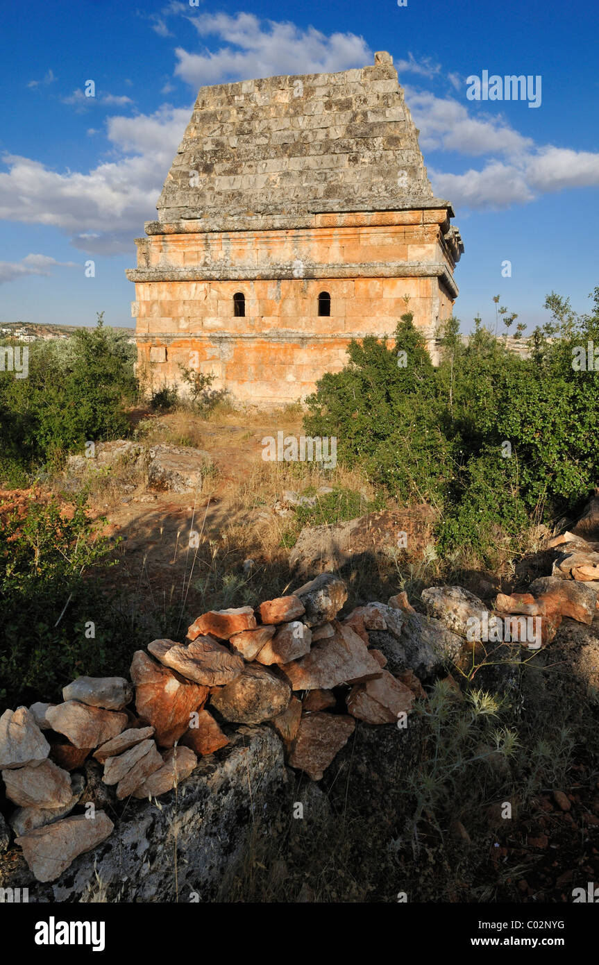 Byzantine tomb tower at the archeological site of Al-Bara, Dead Cities ...