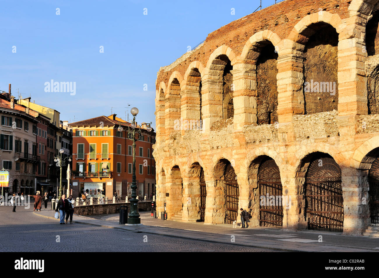 Arena of Verona, Piazza barbers, Verona, Veneto, Italy, Europe Stock Photo