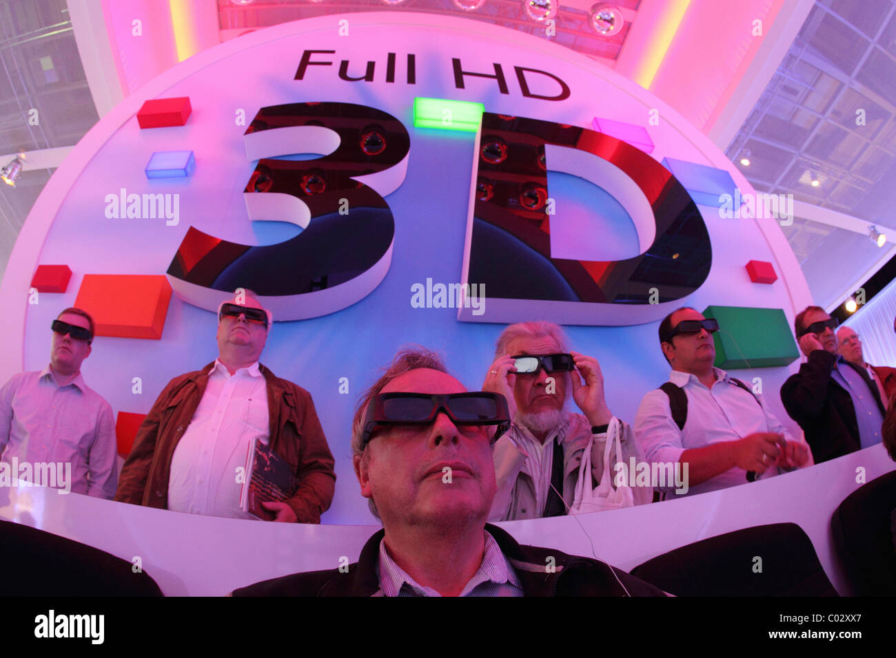 3D presentation at the Philips booth, IFA Berlin 2010, Berlin, Germany, Europe Stock Photo