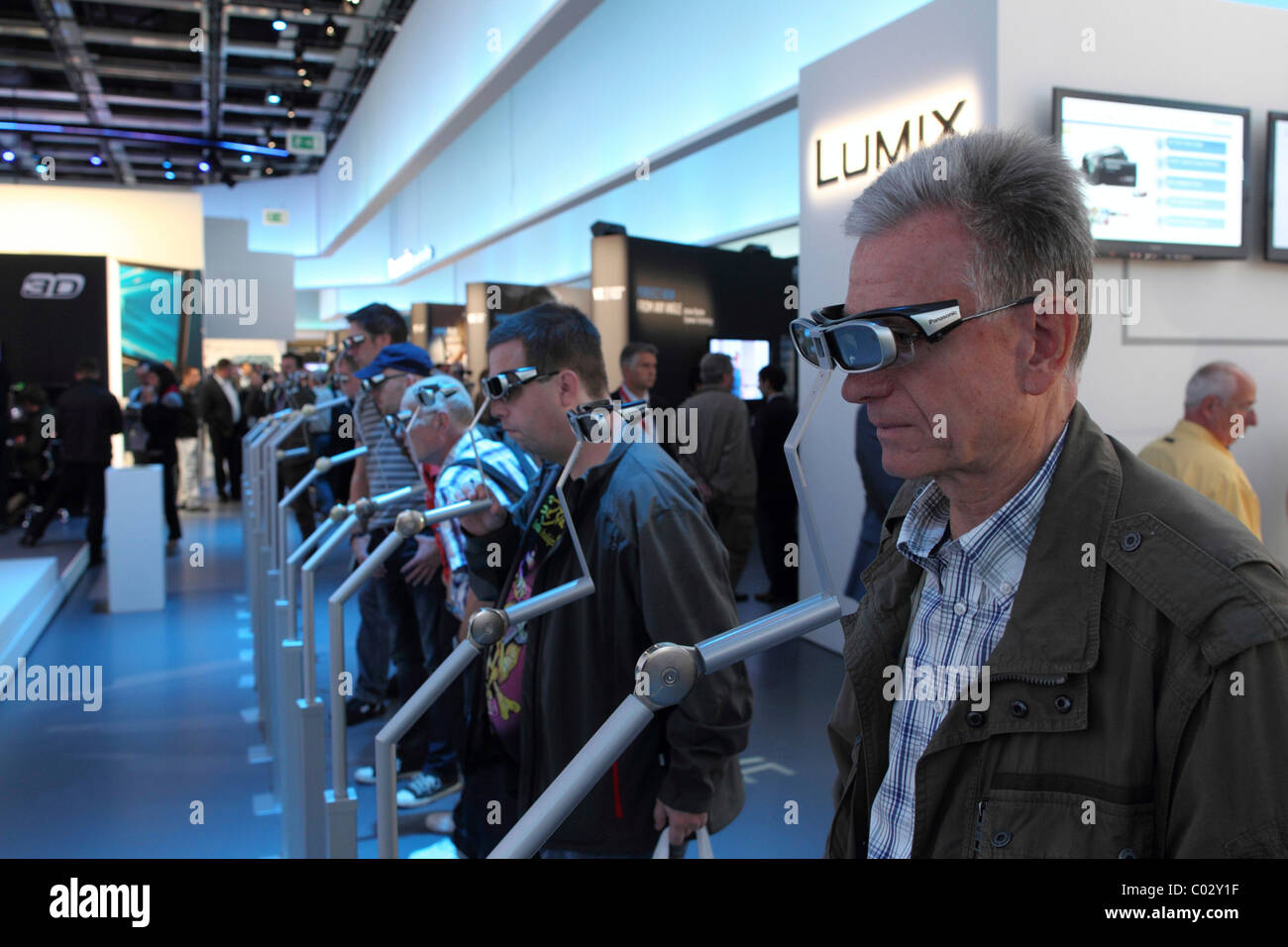 3D presentation at the Panasonic booth, IFA Berlin 2010, Berlin, Germany, Europe Stock Photo