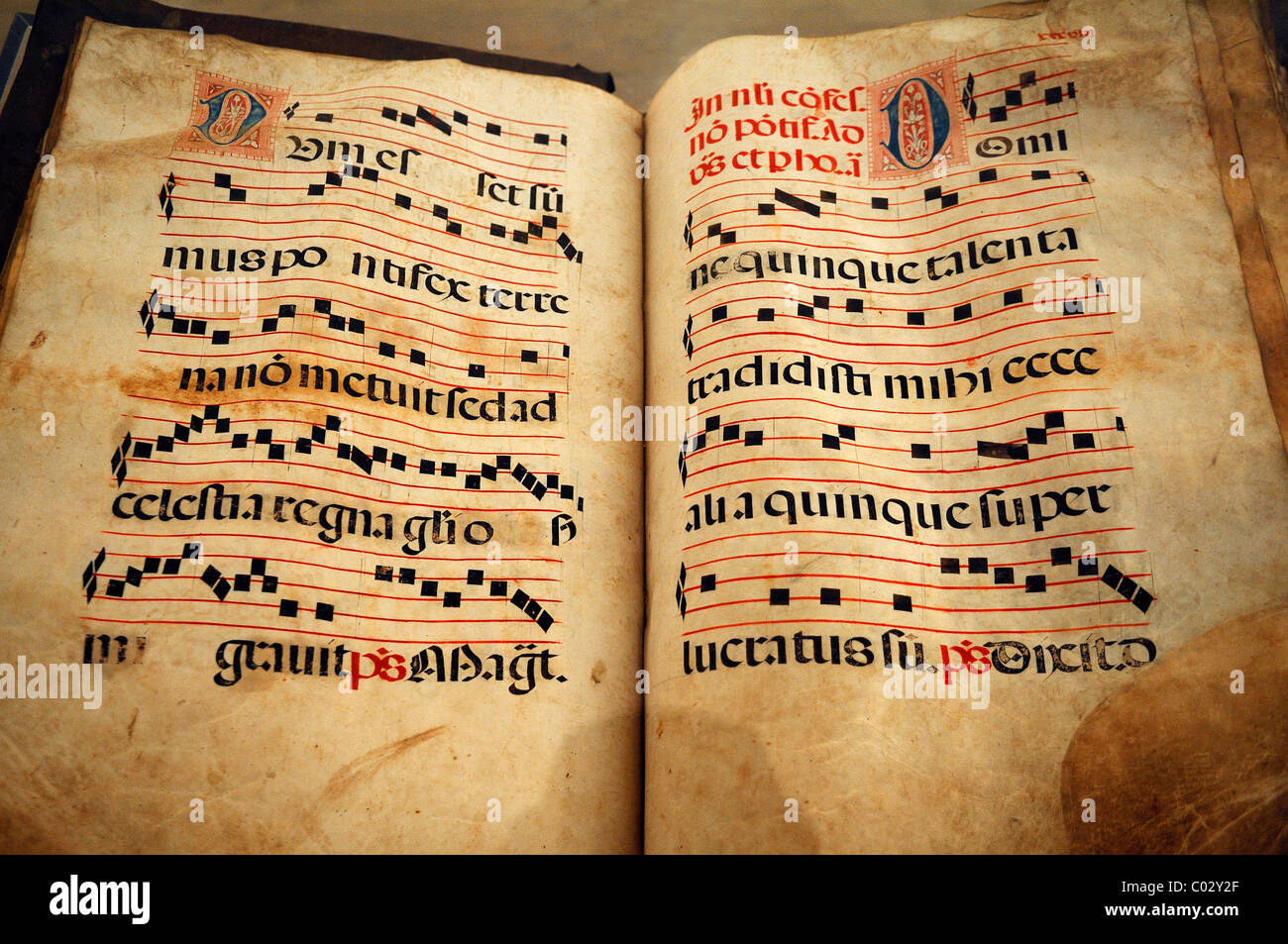 Pages from a choir book from, southern Germany, 17th century