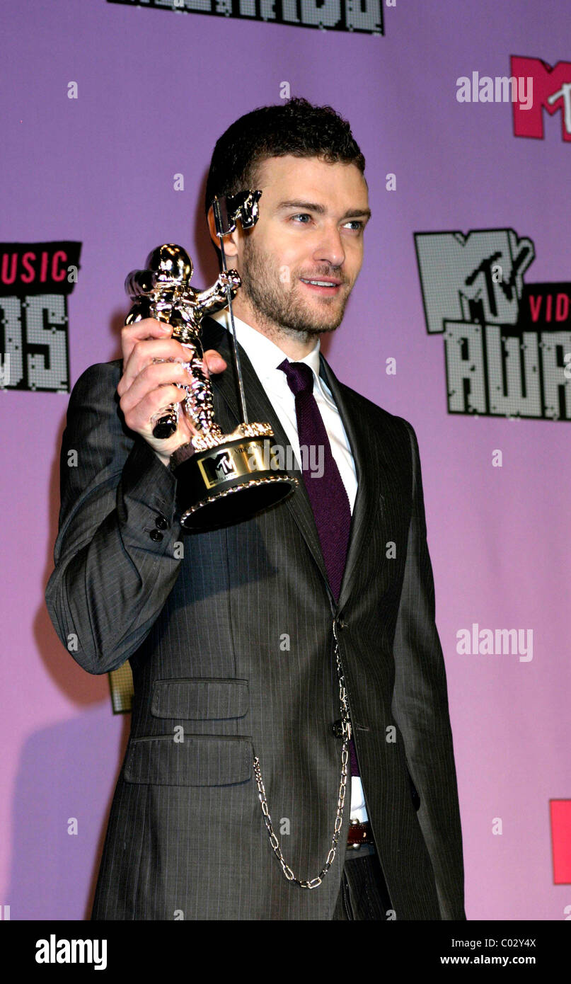 Justin Timberlake winner of four MTV VMA trophies including Male Artist
