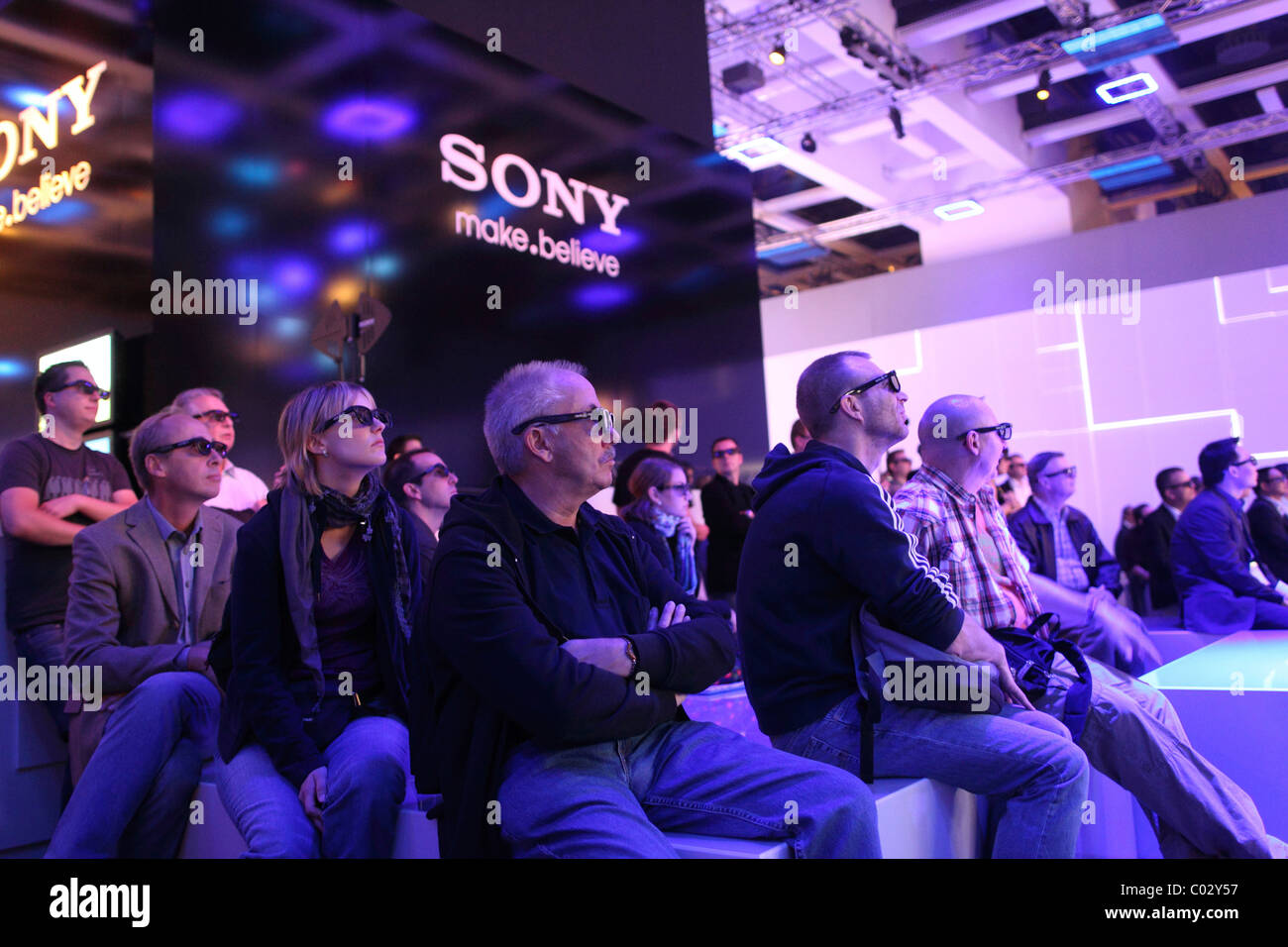 3D presentation at the Sony booth, IFA Berlin 2010, Berlin, Germany, Europe Stock Photo