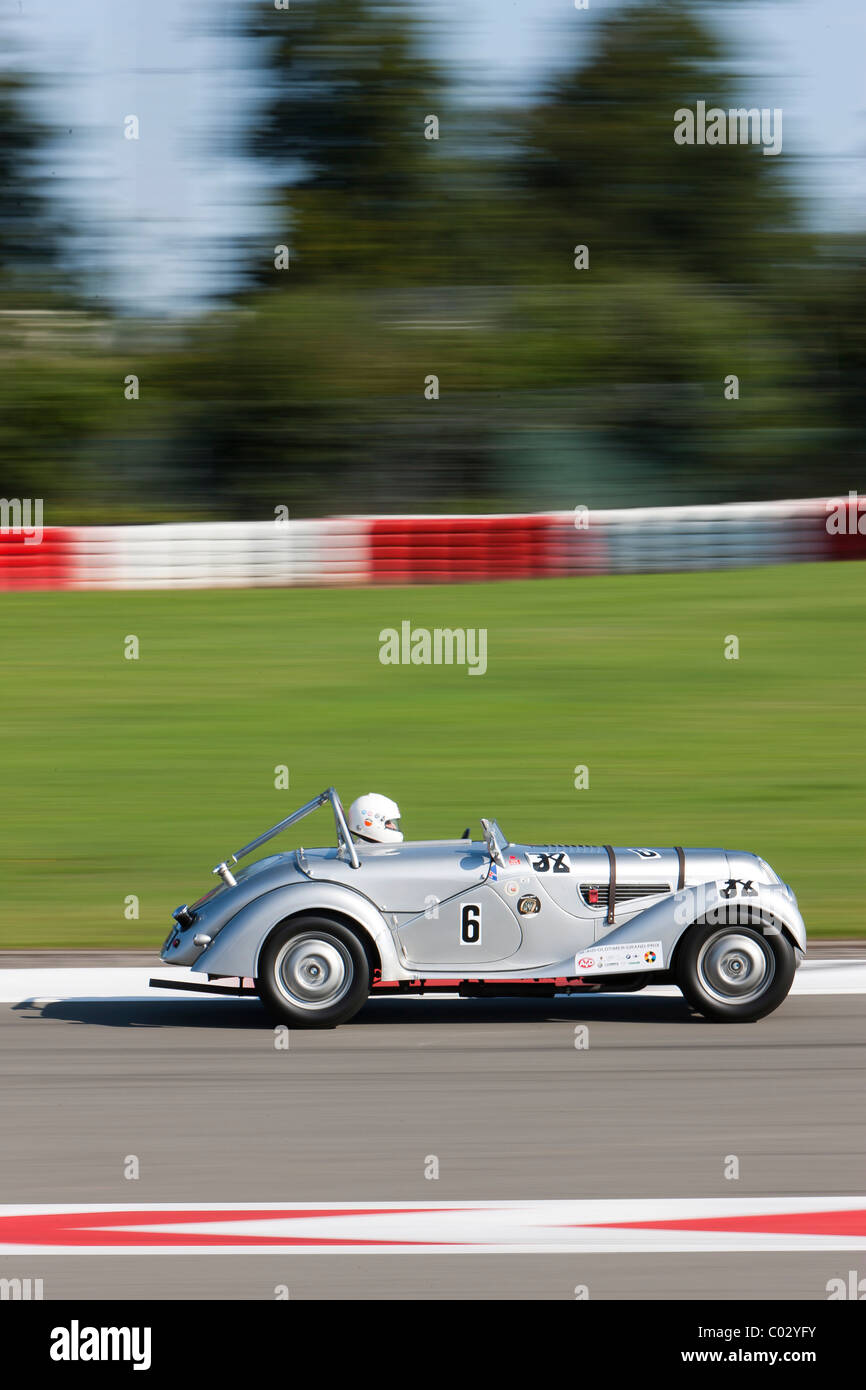 Race of pre-war racing cars at the Oldtimer Grand Prix 2010 on the