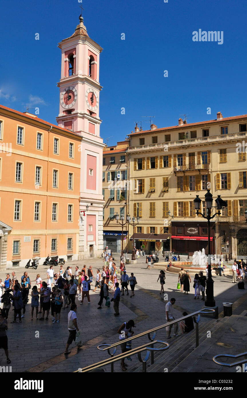 Place du Palais, Nice, Nizza, Cote d'Azur, Alpes Maritimes, Provence, France, Europe Stock Photo