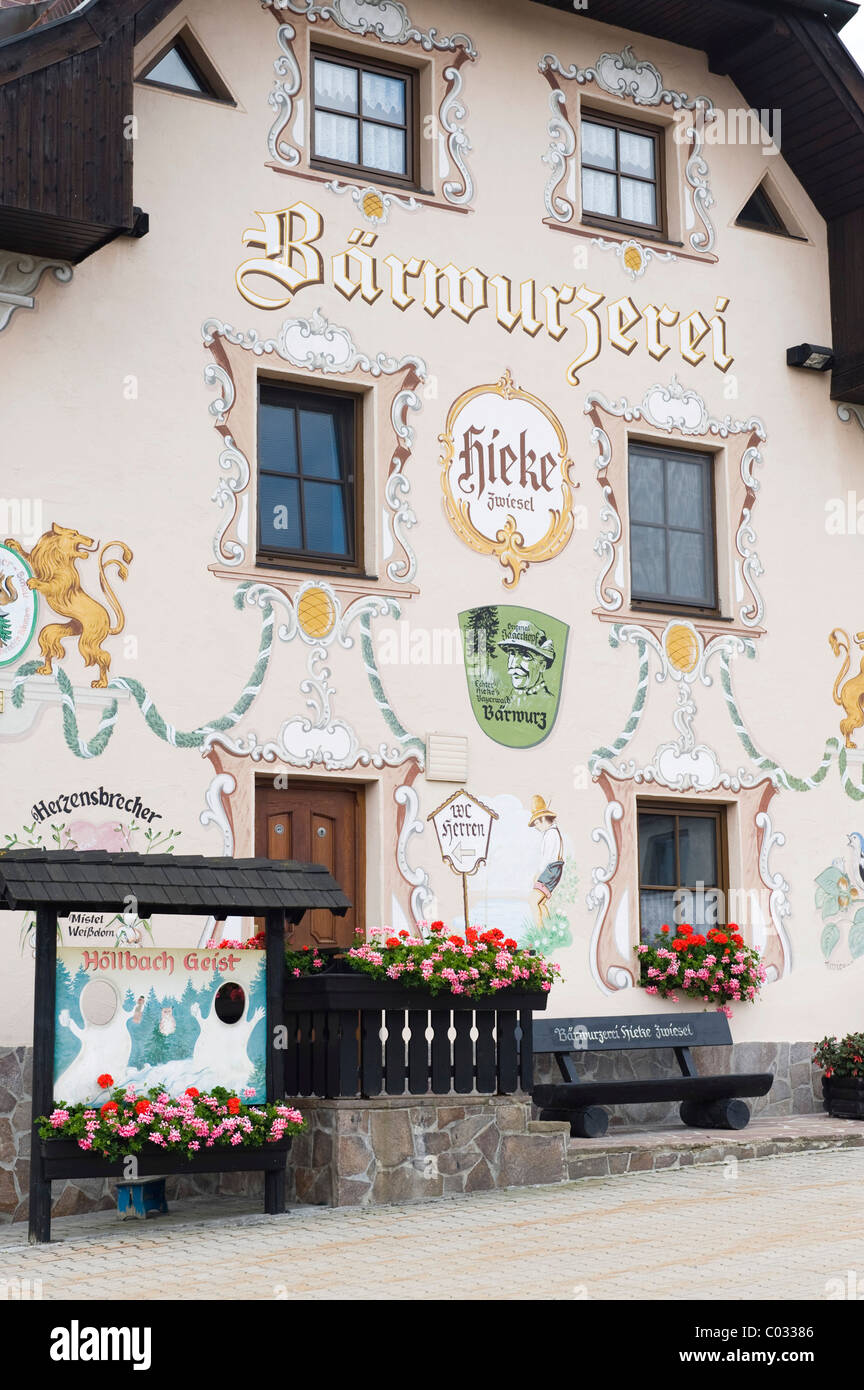Baerwurzerei, herbal liqueur distillery, Zwiesel, Bavarian Forest National Park, Lower Bavaria, Germany, Europe Stock Photo