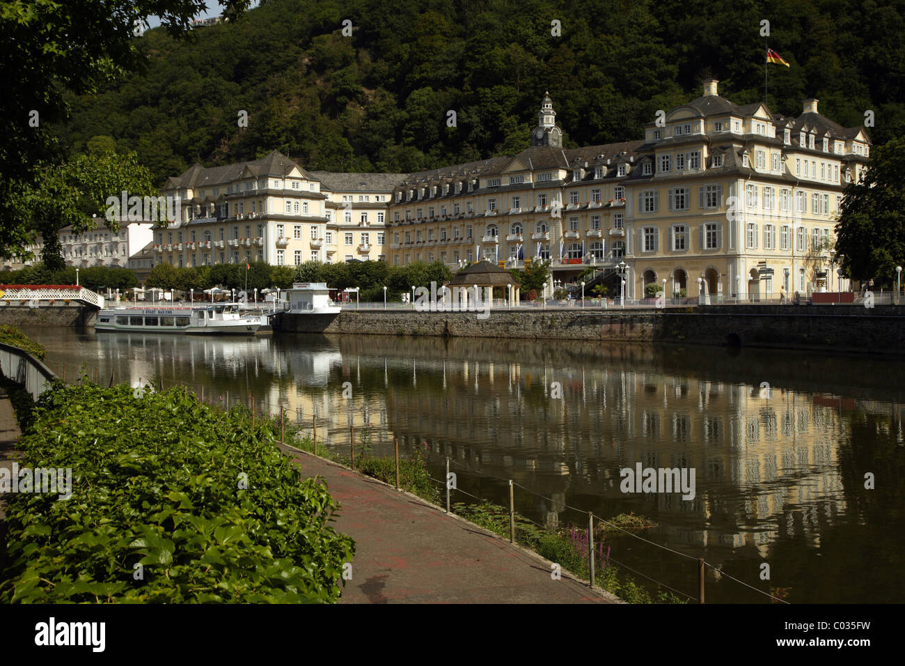 Kurhotel and the Staatliche Kurhaus, spa hotel, Bad Ems, Rhineland-Palatinate, Germany, Europe Stock Photo