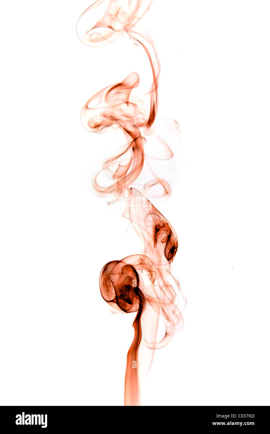 Abstract form colorful smoke on white background Stock Photo - Alamy