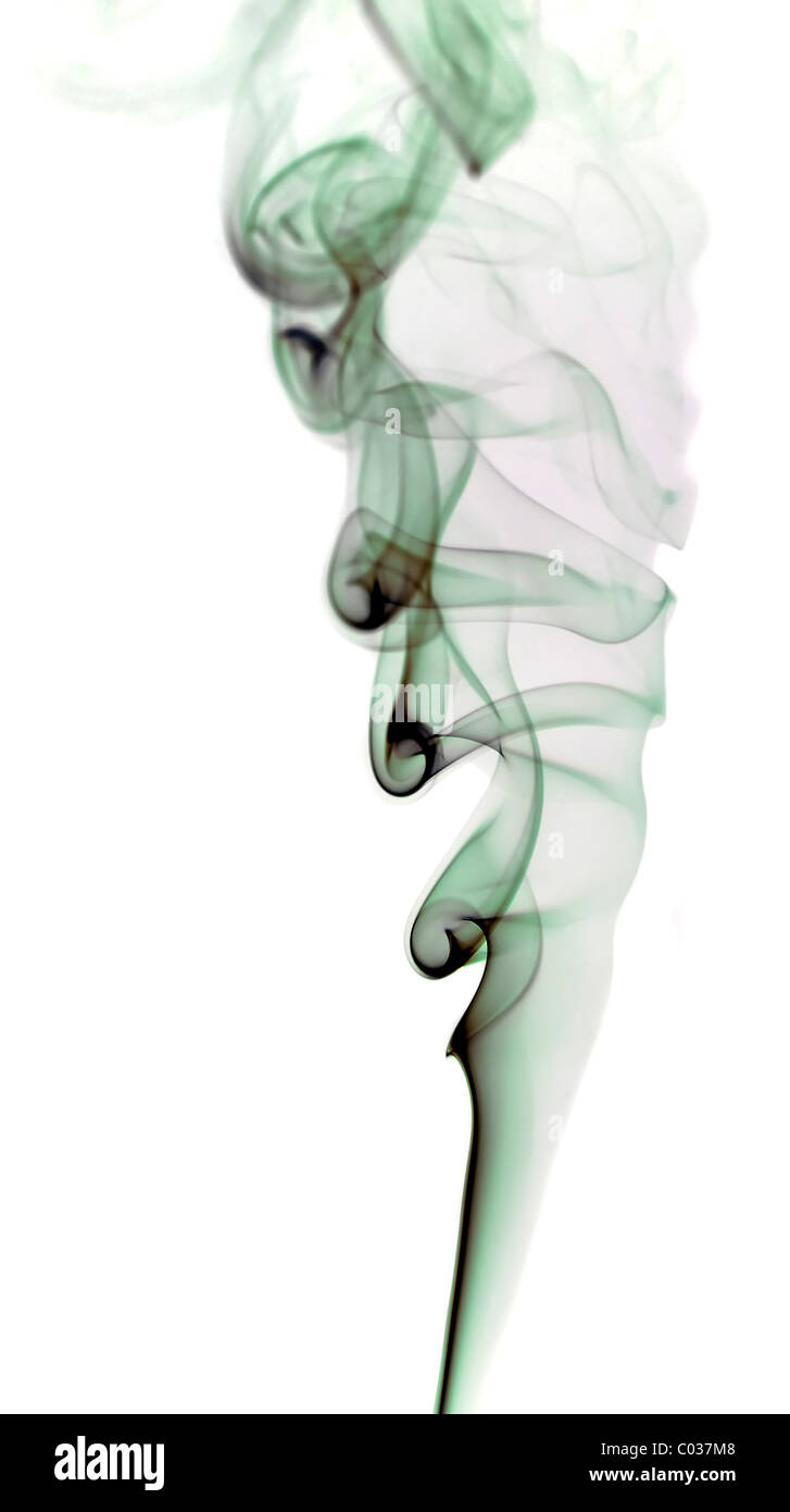 Abstract form colorful smoke on white background Stock Photo - Alamy